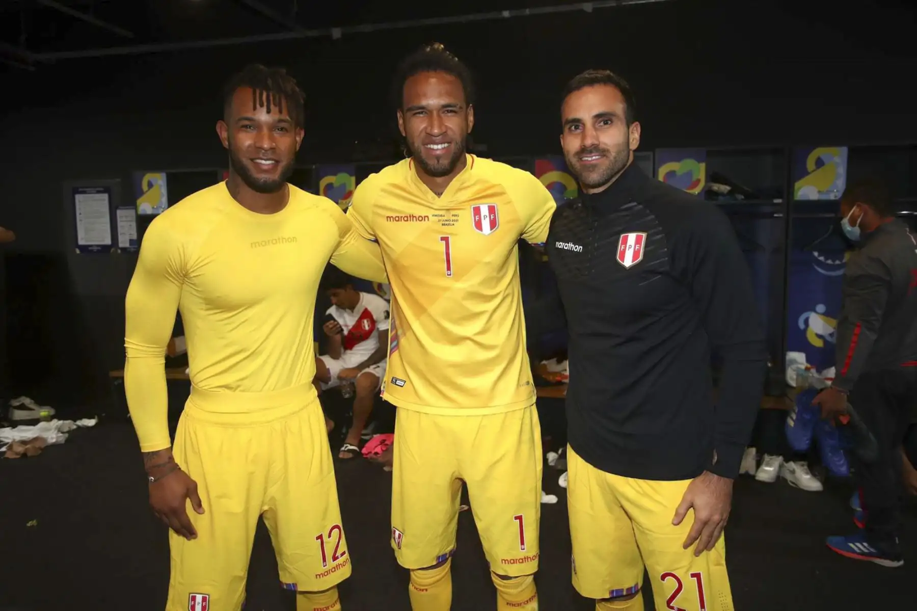 Así fue la celebración de los jugadores de la Selección Peruana tras calificar ante su rival Venezuela a cuartos de final de la Copa América. Foto: FPF