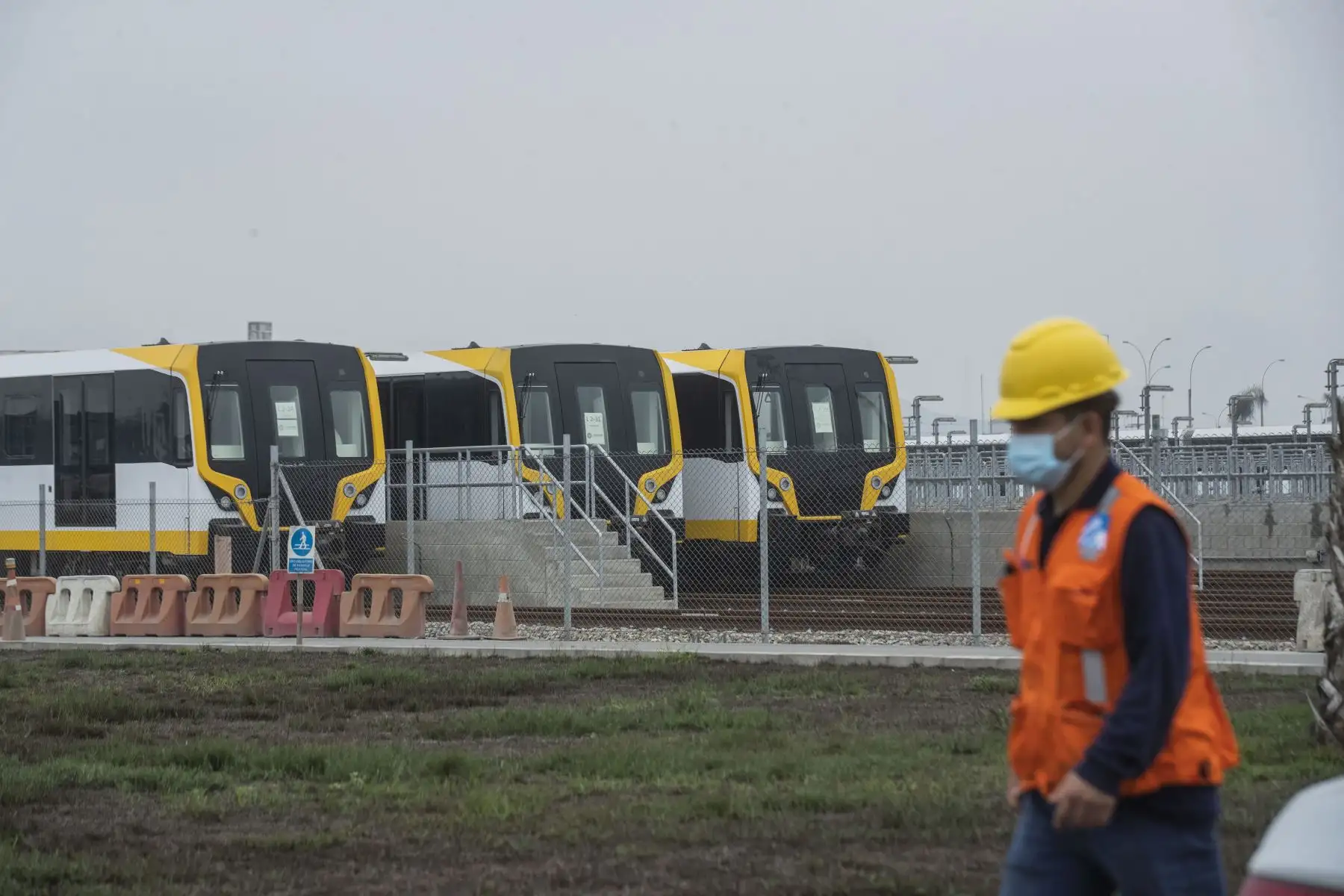 Recorrido por tres puntos del proyecto de la Línea 2 del Metro de Lima. Visita a la tuneladora que se encuentra en la Estación San Juan De Dios. Visita al Patio Taller de los trenes en el distrito de Santa Anita. Visita a la Estación 24 “Mercado de Santa Anita” la cual ya se encuentra casi finalizada. Foto: ANDINA/Carla Patiño