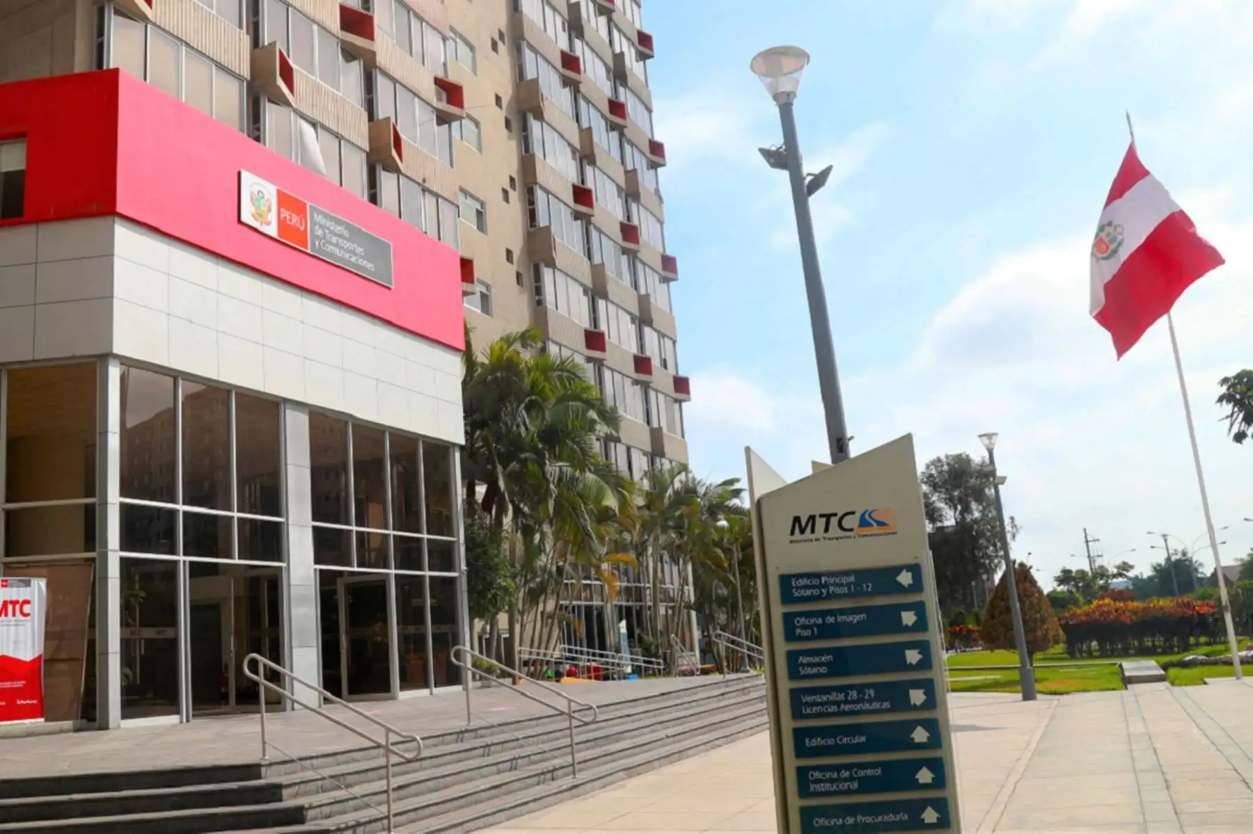Sede central del MTC. Foto: Cortesía.