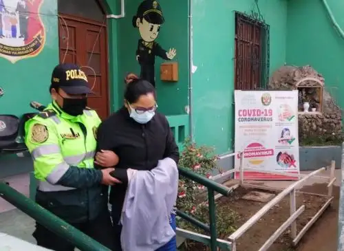 La Policía Nacional capturó en la ciudad de Tarma, región Junín, a Marina Vásquez López, ex funcionaria regional ligada a la organización criminal los Dinámicos del Centro. Foto: Pedro Tinoco.