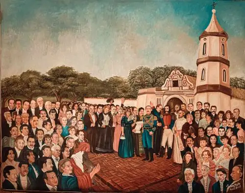 Óleo sobre lienzo Jura de la Independencia de Piura.
