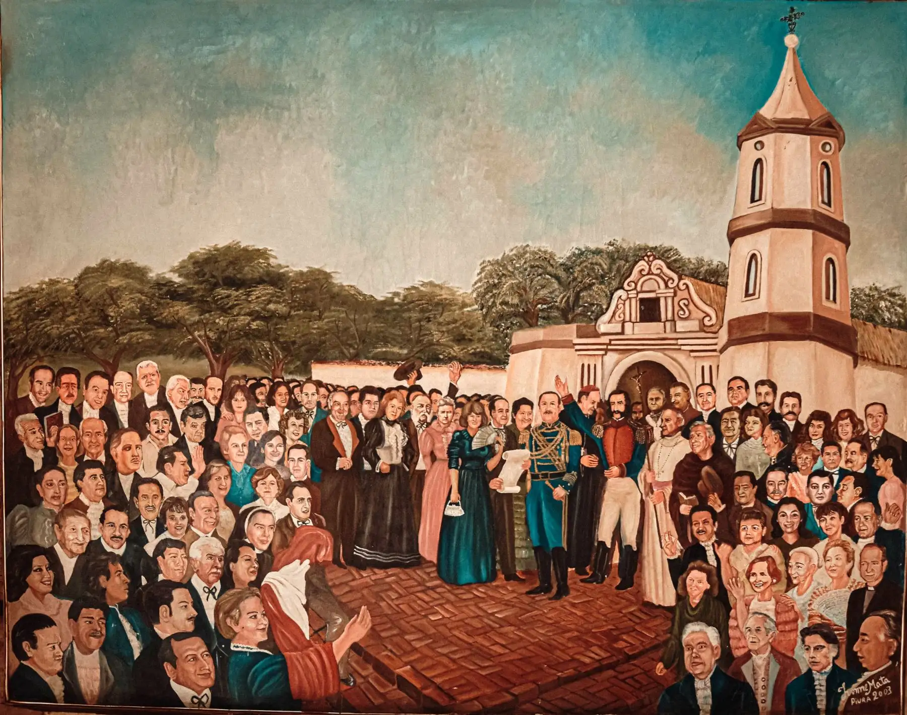 Óleo sobre lienzo Jura de la Independencia de Piura.