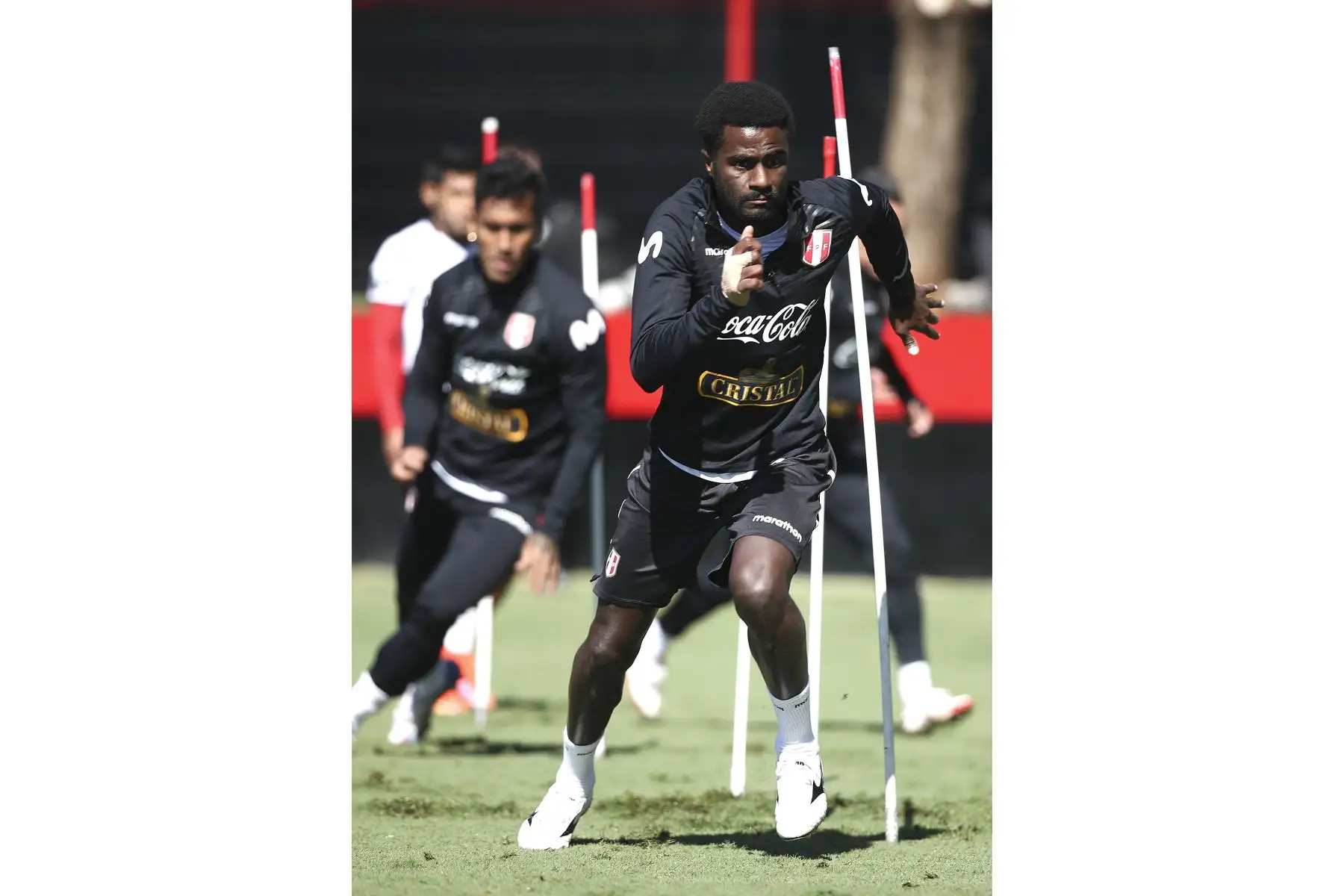 Christian Ramos de la Selección peruana trabajó por segundo día consecutivo para enfrentar este viernes a Paraguay por los cuartos de final de la Copa América. Foto: FPF