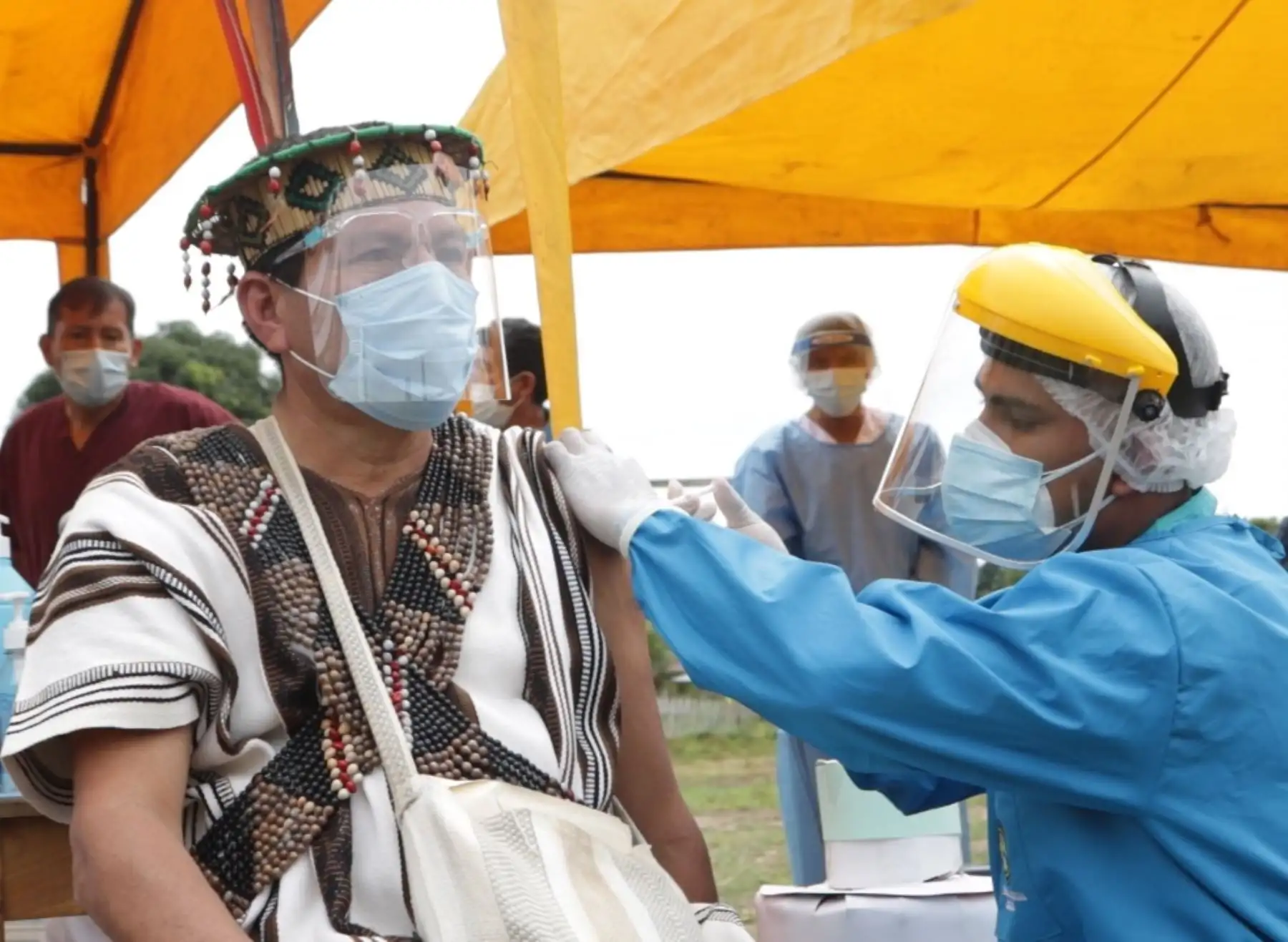 El Ministerio de Salud destacó que el proceso de vacunación contra el covid-19 en zonas de frontera y comunidades indígenas avanza a paso sostenido. ANDINA/Difusión