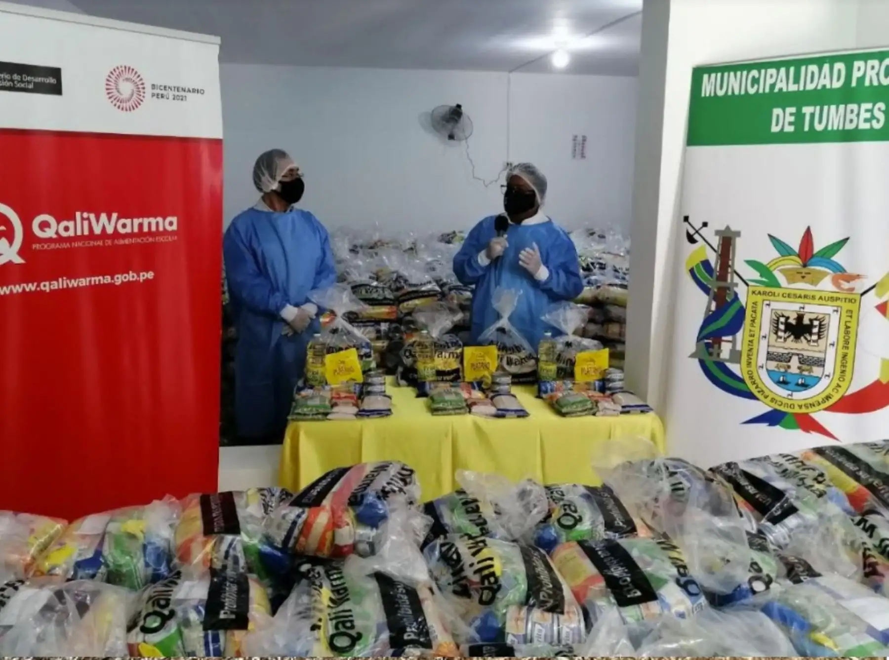 Tumbes: Qali Warma entrega más de 23 toneladas a la municipalidad