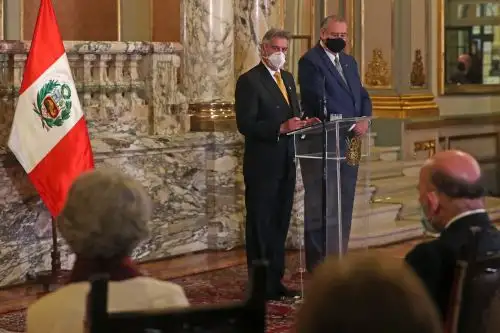 El presidente Francisco Sagasti encabezó la condecoración. Foto: ANDINA/Prensa Presidencia.