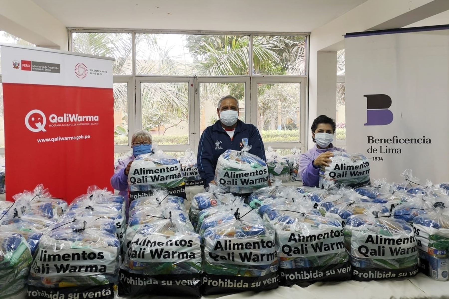Qali Warma entrega más de 23 toneladas de alimentos a beneficencias de Lima y el Callao. Foto: ANDINA/Difusión