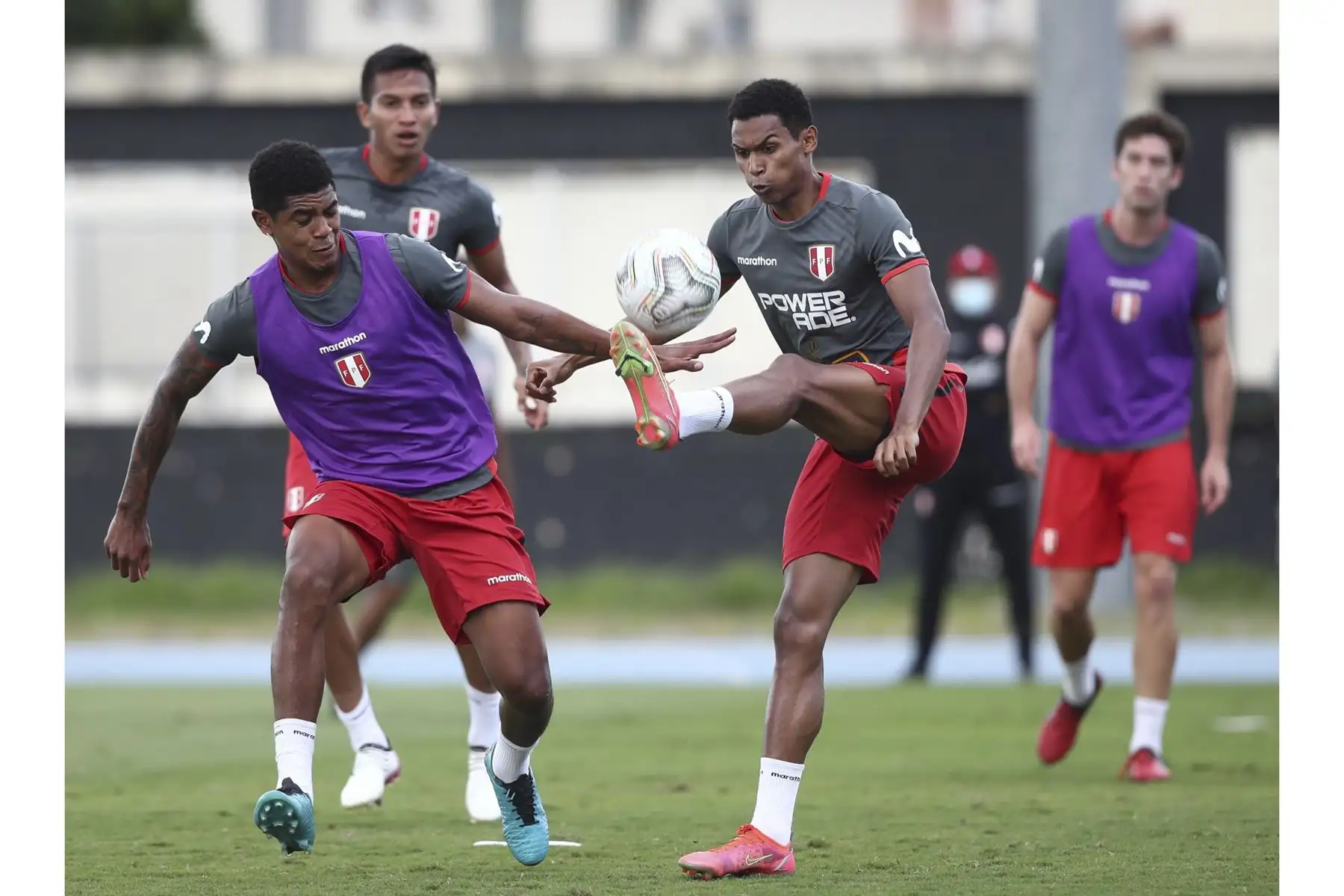 Marcos López de la Selección peruana entrenó previo a su viaje a Brasilia para enfrentar a Colombia por el tercer lugar de la Copa América 2021. Foto: FPF