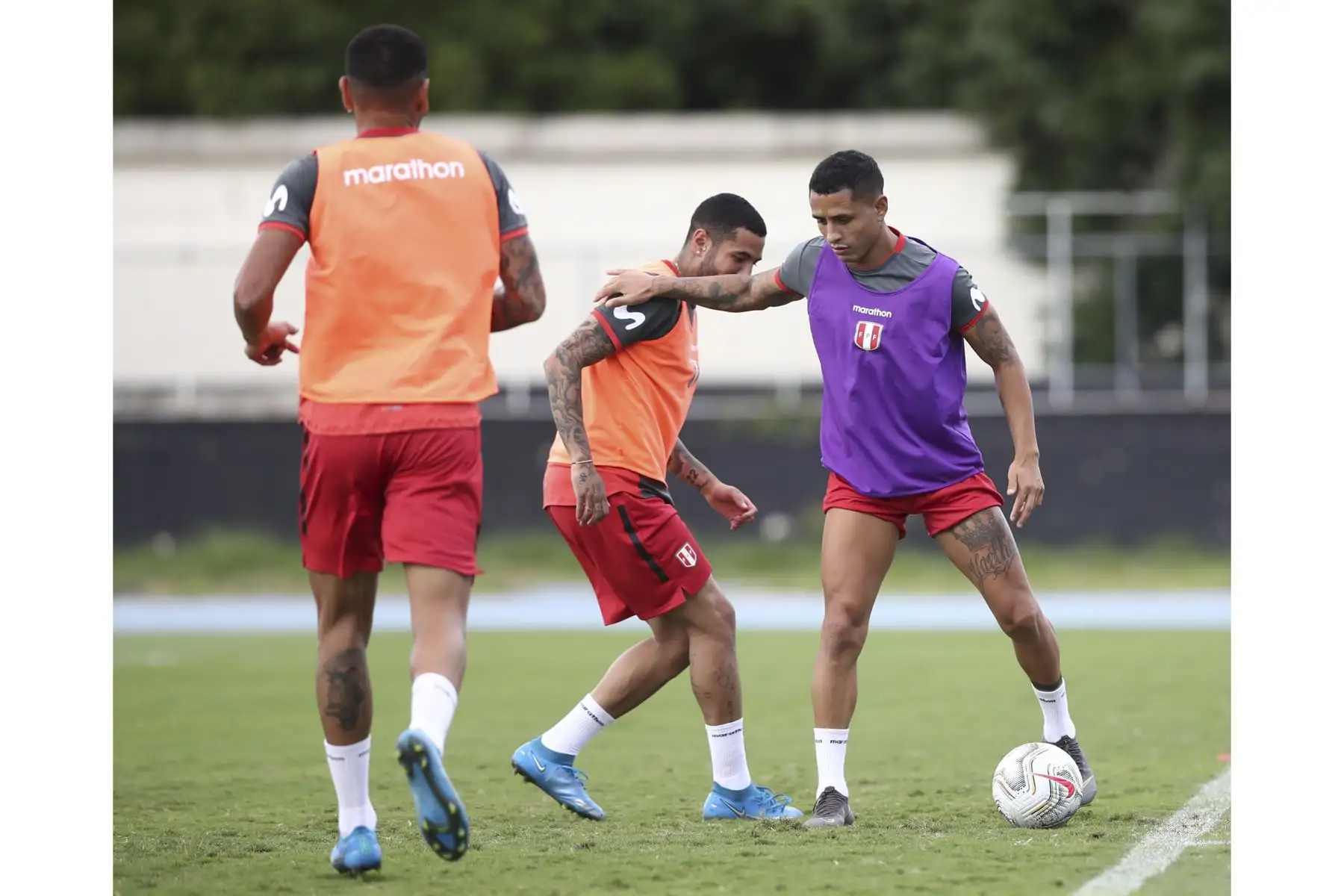 Yoshimar Yotún de la Selección peruana entrenó previo a su viaje a Brasilia para enfrentar a Colombia por el tercer lugar de la Copa América 2021. Foto: FPF