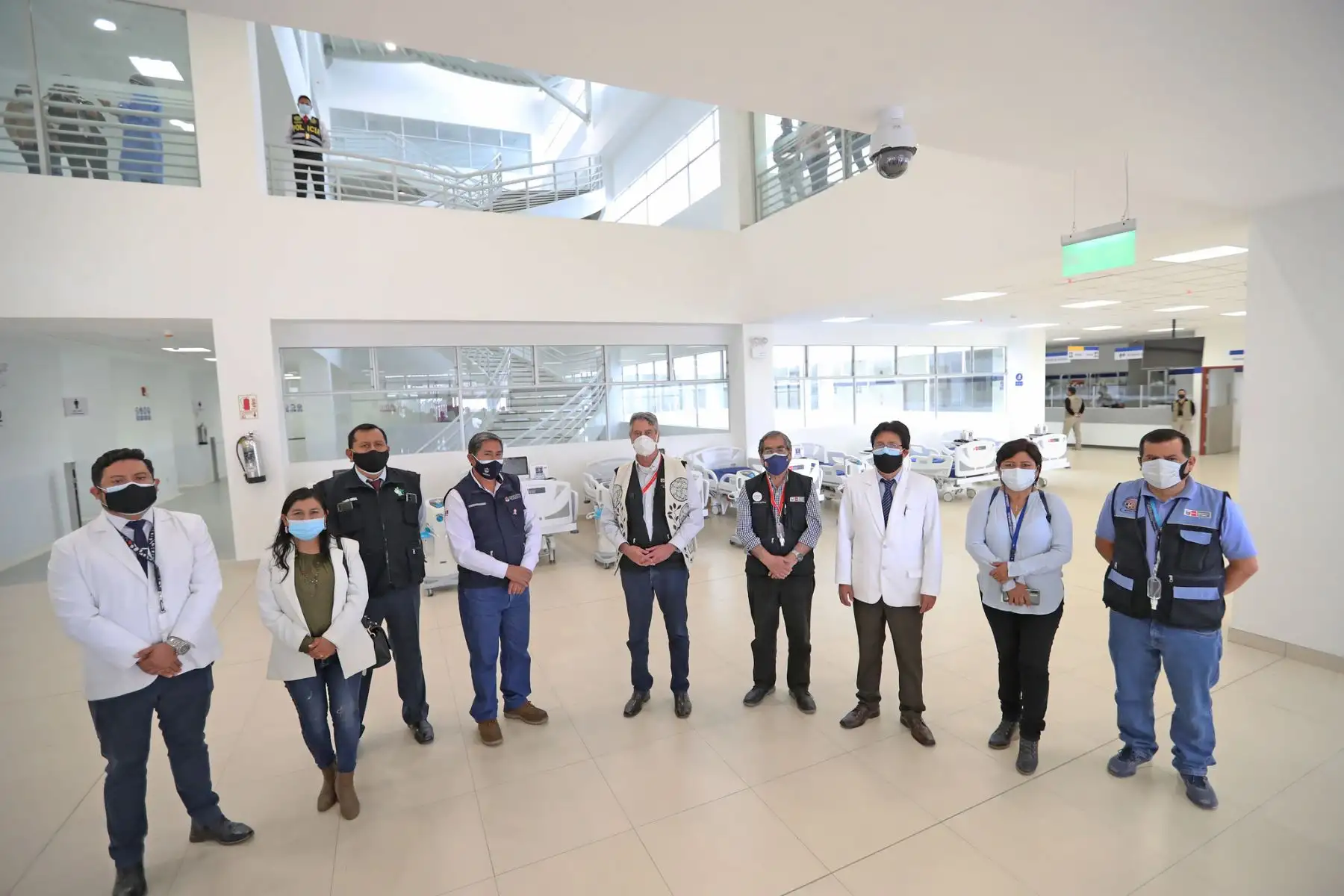 El presidente Francisco Sagasti junto al ministro de Salud, Oscar Ugarte, inspeccionó el Hospital Hermilio Valdizán en Huánuco, Foto: Prensa Presidencia