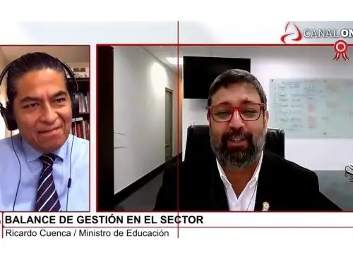 Ministro de Educación, Ricardo Cuenca, destacó el avance del proceso de retorno a clases semipresenciales en zonas rurales.