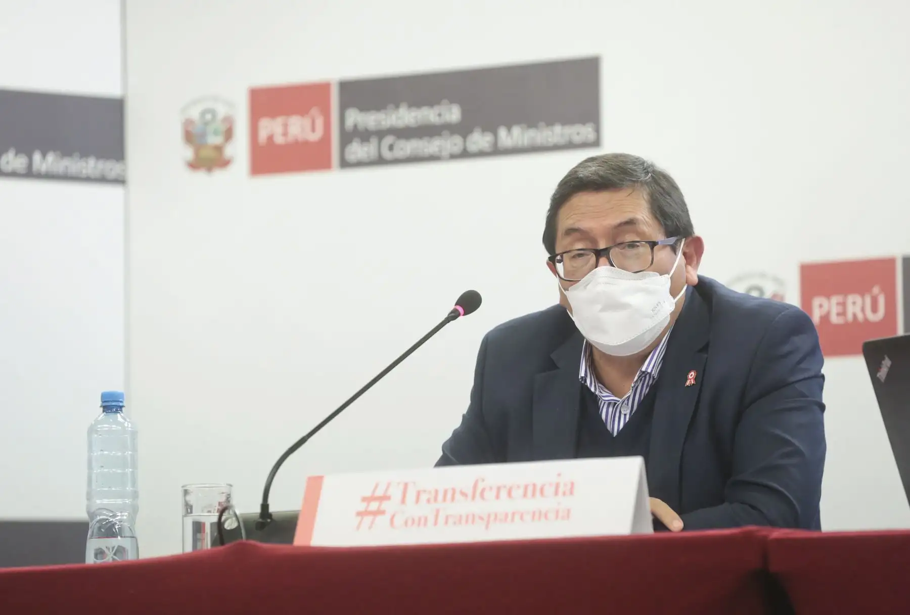 El ministro de Desarrollo Agrario y Riego, Federico Tenorio, brinda conferencia de prensa sobre el balance de su gestión. Foto: ANDINA/PCM
