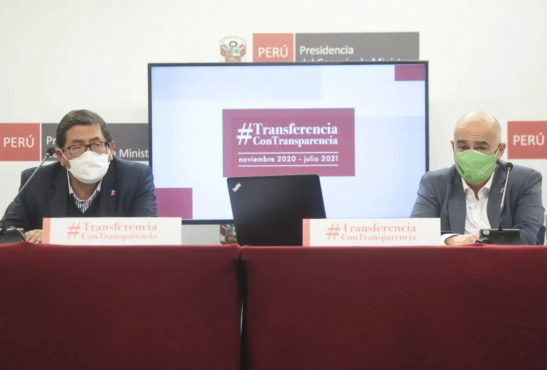 El ministro de Desarrollo Agrario y Riego, Federico Tenorio, junto al ministro del Ambiente, Gabriel Quijandría, brindan conferencia de prensa sobre el balance de su gestión. Foto: ANDINA/PCM