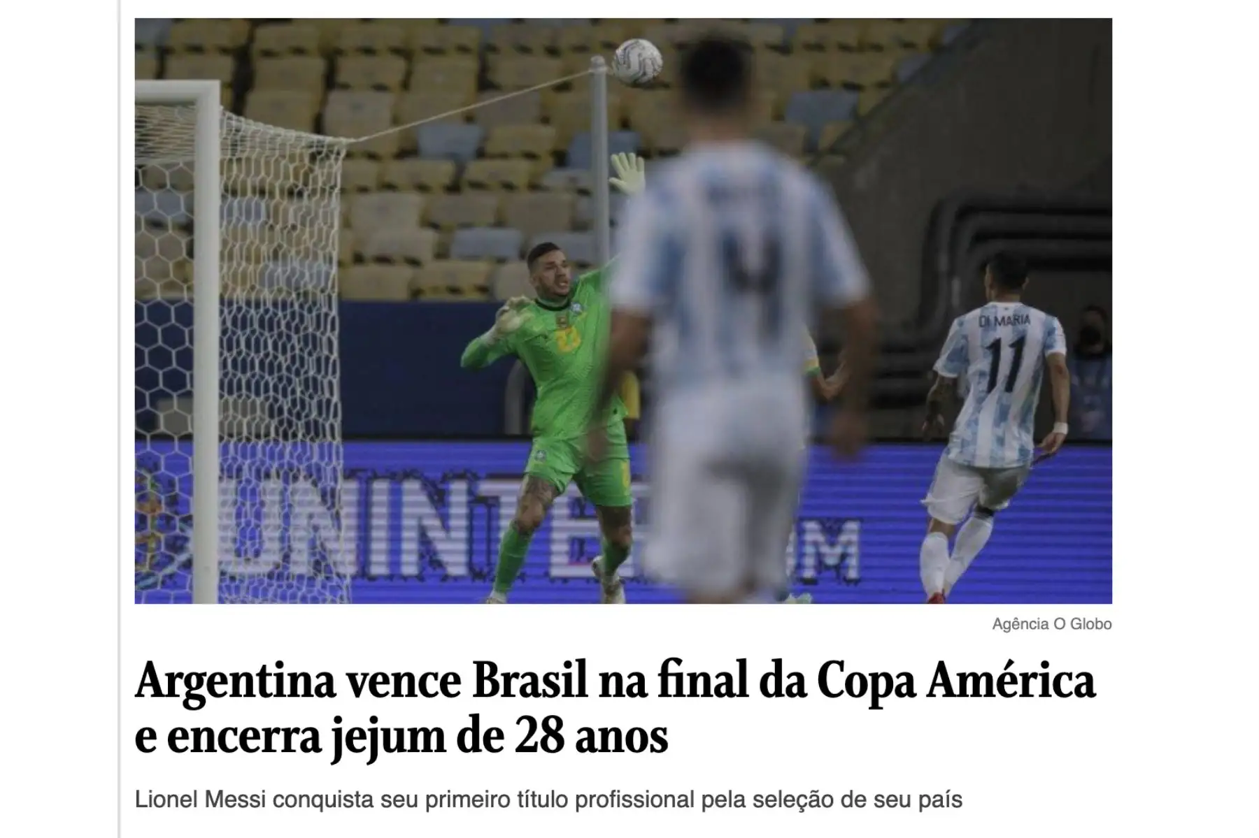 Así informan los medios extranjeros sobre el campeón de la Copa América.
Página web de CNN. Foto: ANDINA/Difusión