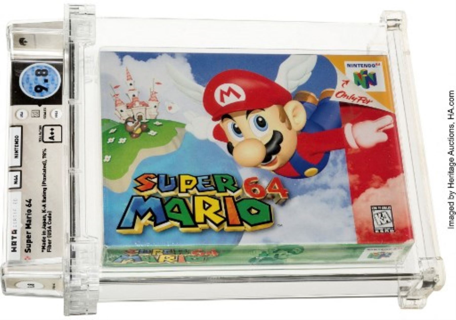 Este cartucho de "Super Mario 64" data de 1996 y utiliza 3D por primera vez (Foto: AFP)