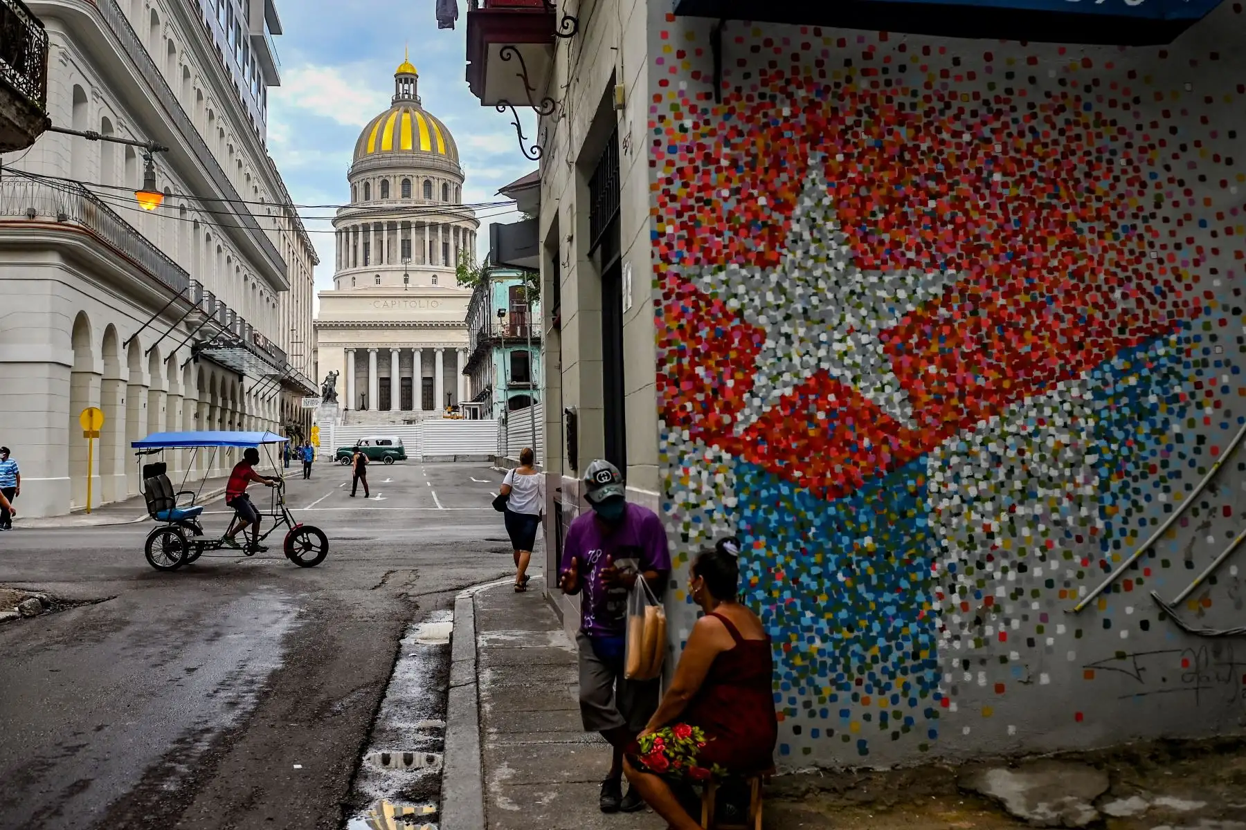 Las manifestaciones contra el gobierno comenzaron espontáneamente en varias ciudades mientras el país soporta su peor crisis económica en 30 años, con escasez crónica de electricidad y alimentos. Foto. AFP