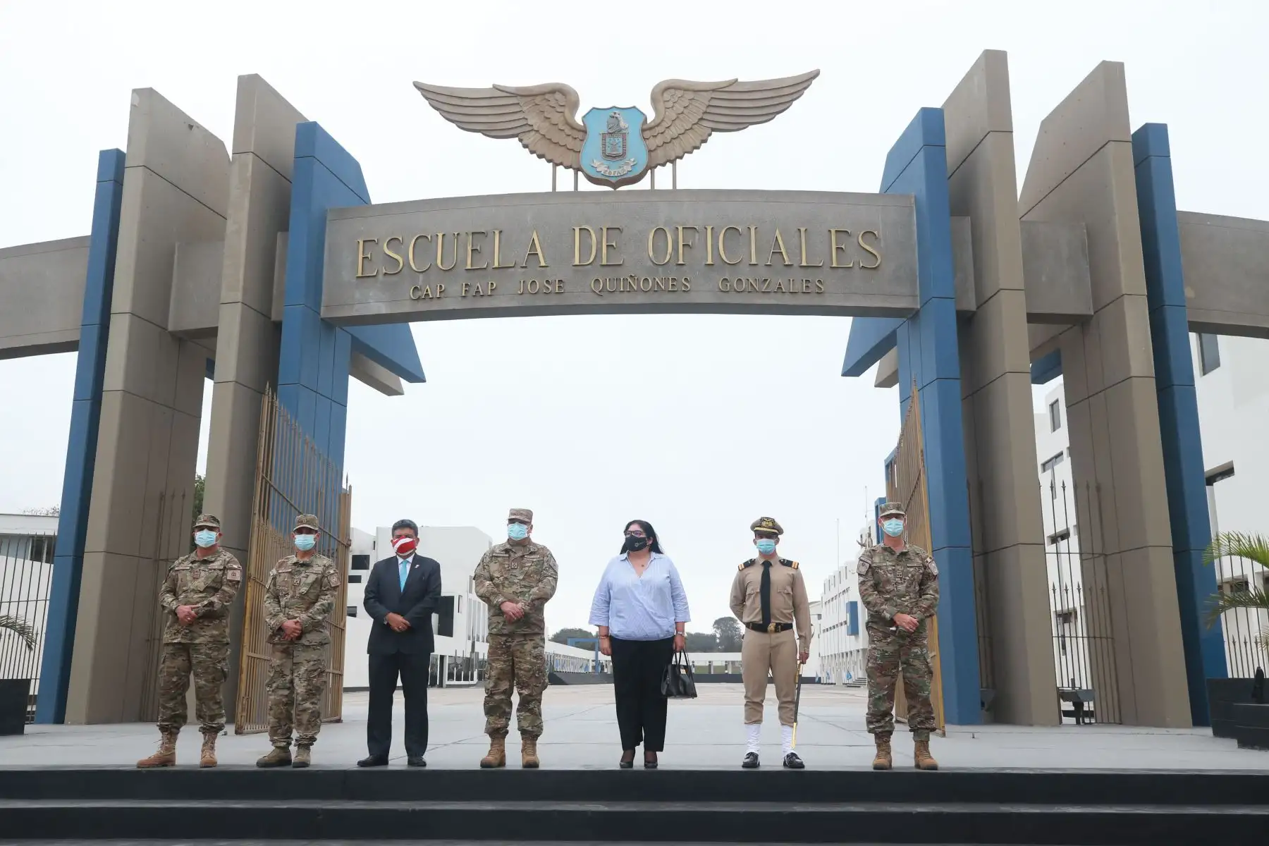 La ministra de Defensa, Nuria Esparch, visita las escuelas de la FAP con el objetivo de inspeccionar y verificar el trabajo que realizan nuestros efectivos de las FFAA que contribuyen y garantizan la soberanía e integridad territorial del país. 
Foto: ANDINA/Mindef