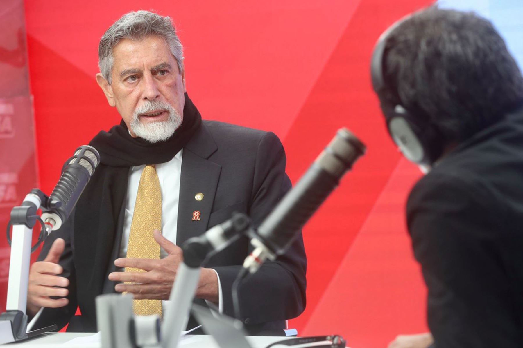 Presidente Francisco Sagasti en entrevista para Radio Exitosa. Foto: ANDINA/Prensa Presidencia