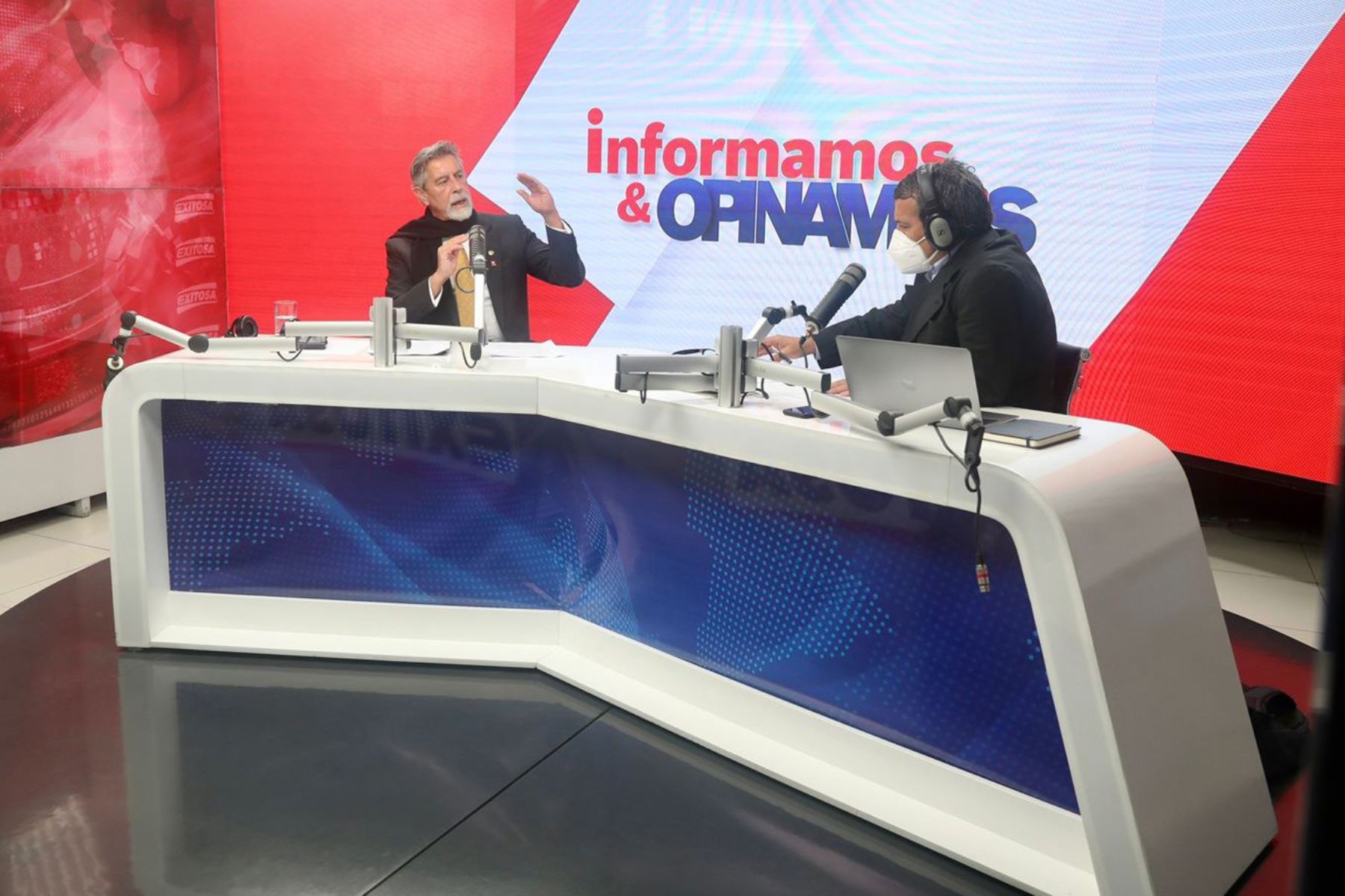 Presidente Francisco Sagasti en entrevista para Radio Exitosa. Foto: ANDINA/Prensa Presidencia