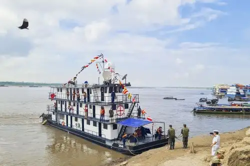 El BAP Curaray navegará por la cuenca del río Ucayali durante 39 días trasladando a una brigada multisectorial para atender a pobladores de 23 comunidades indígenas. Foto: ANDINA/Difusión.