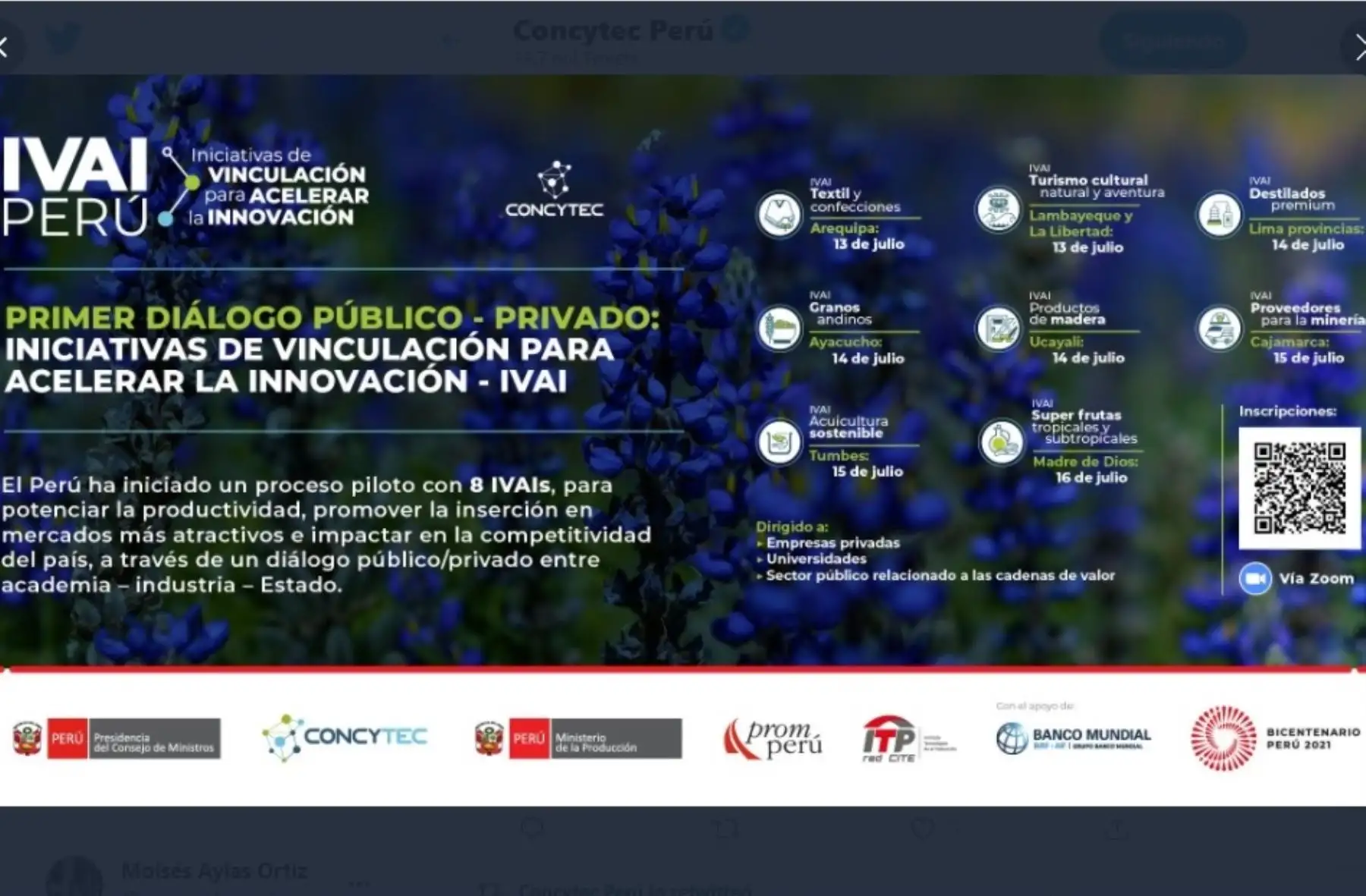 Ayacucho y Tumbes se suman a lista de regiones donde Concytec impulsará los diálogos por la innovación.