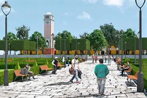 Maqueta digital de la Plaza de la Cultura, en el Centro Histórico de Lima.