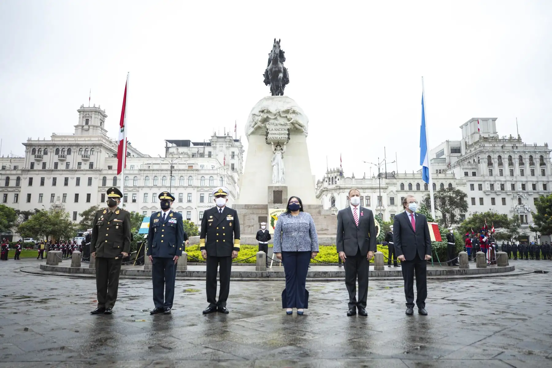 Alcalde de la municipalidad de Lima, Jorge Muñoz participa en ceremonia de homenaje al general José de San Martin.
Foto: ANDINA/Municipalidad de Lima