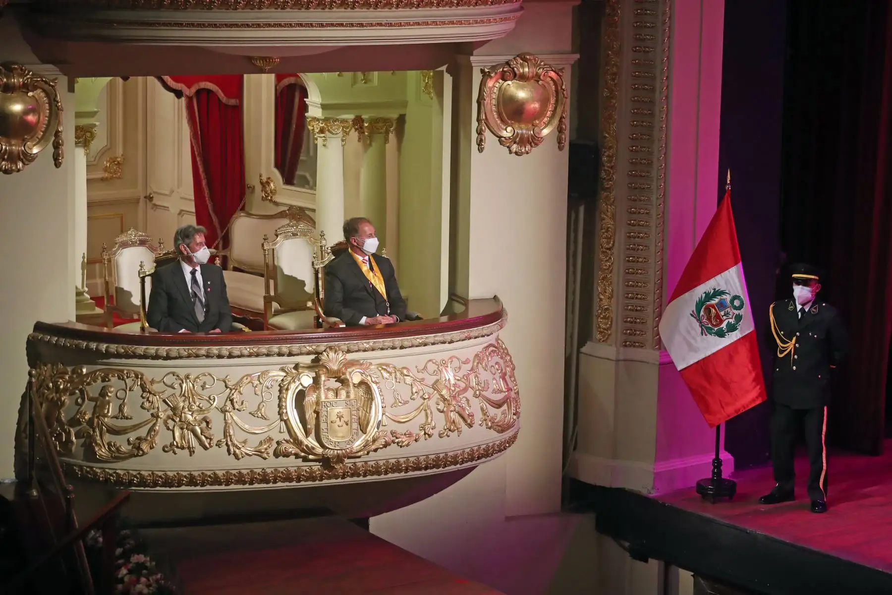El presidente Francisco Sagasti, participa en la ceremonia de conmemoración de los 200 años de la firma del Acta de Declaración de la Independencia del Perú. 

Foto: ANDINA/Prensa Presidencia