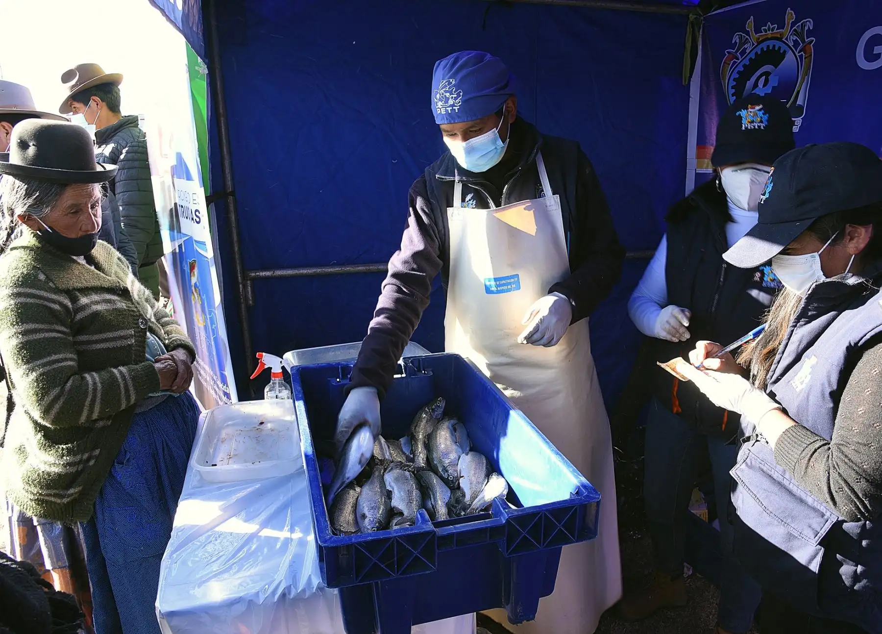 El Proyecto Especial Truchas Titicaca capacitó a 380 acuicultores de Puno en mejorar el proceso productivo de la crianza trucha en jaula en lago y lagunas de esa región. ANDINA/Difusión