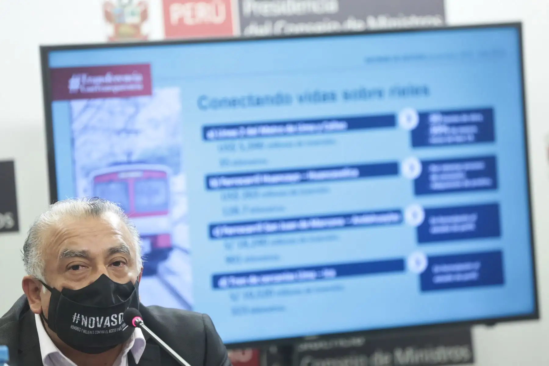 El ministro de Transportes y Comunicaciones, Eduardo González, brinda conferencia de prensa sobre el balance de su gestión. Foto: ANDINA/PCM