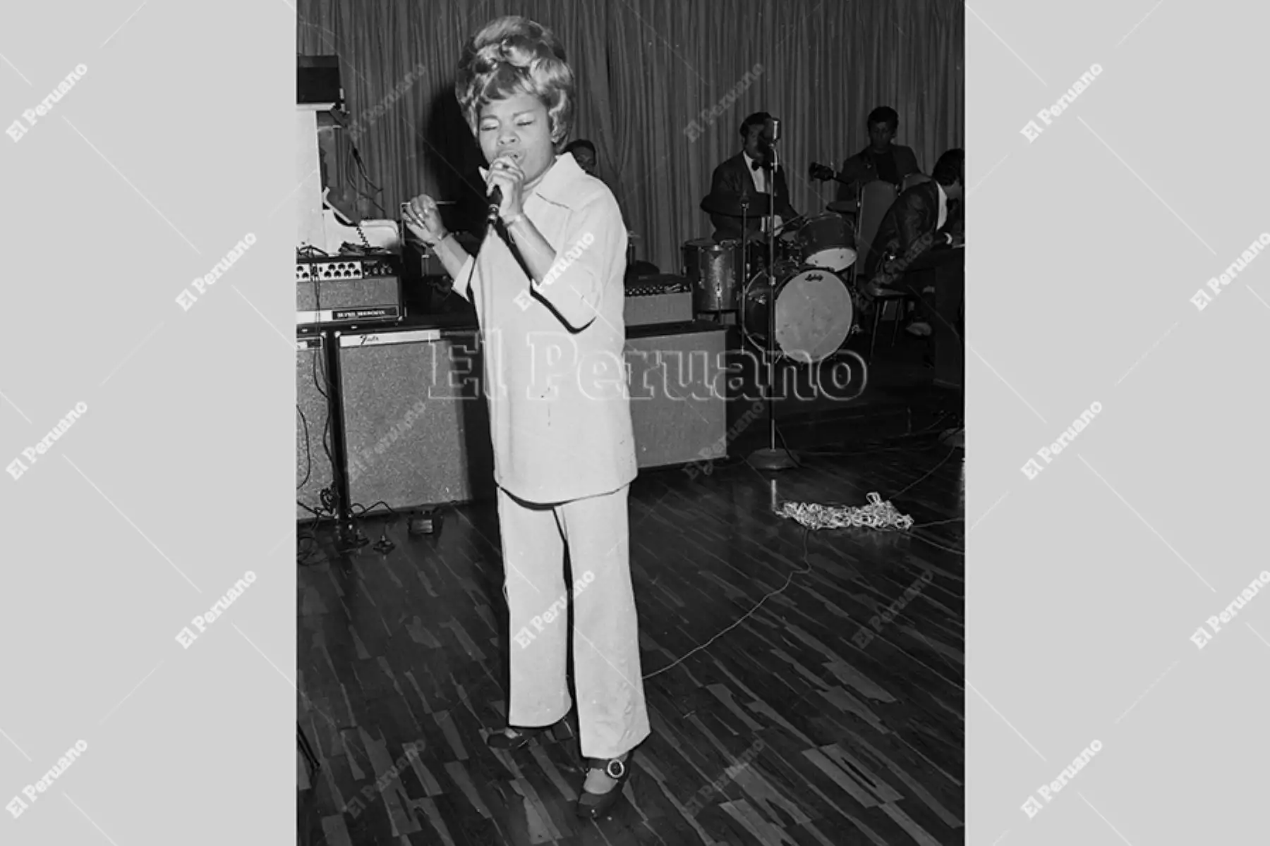 Lima - 1 diciembre 1970 / Lucha Reyes, cantante criolla. Foto: Archivo Histórico El Peruano / Próspero Montoro