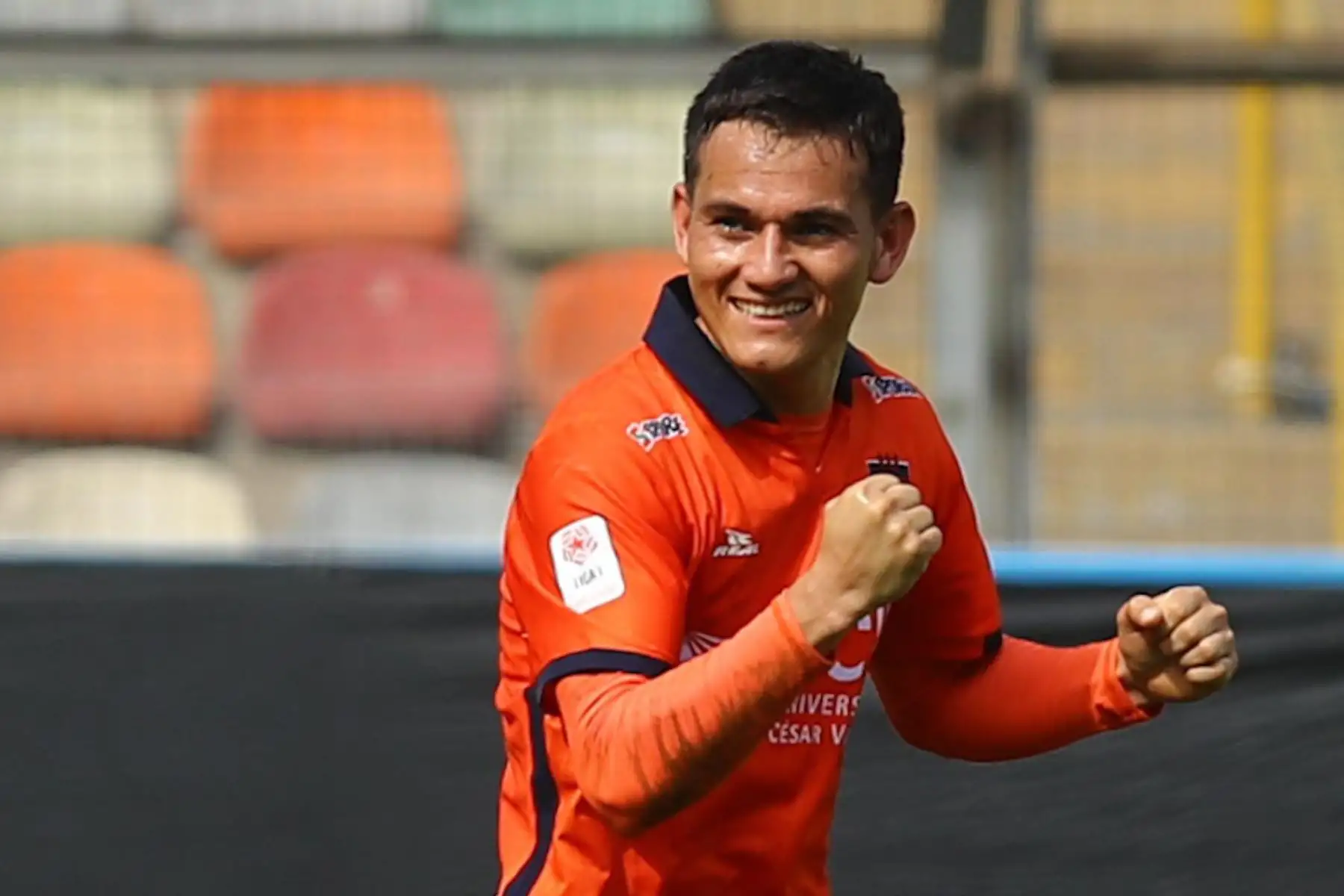 Jairo Velez marca el primer tanto para Cesar Vallejo ante Cusco FC durante partido por la primera fecha de la Liga 1, en el estadio Monumental. Foto: Liga 1