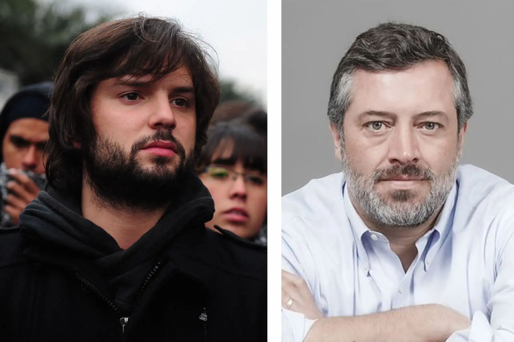 Gabriel Boric y Sebastián Sichel, jóvenes candidatos que se verán las caras en la primera vuelta de las elecciones qu se celebrará el 21 de noviembre. Foto: Composición de AFP y La Tercera