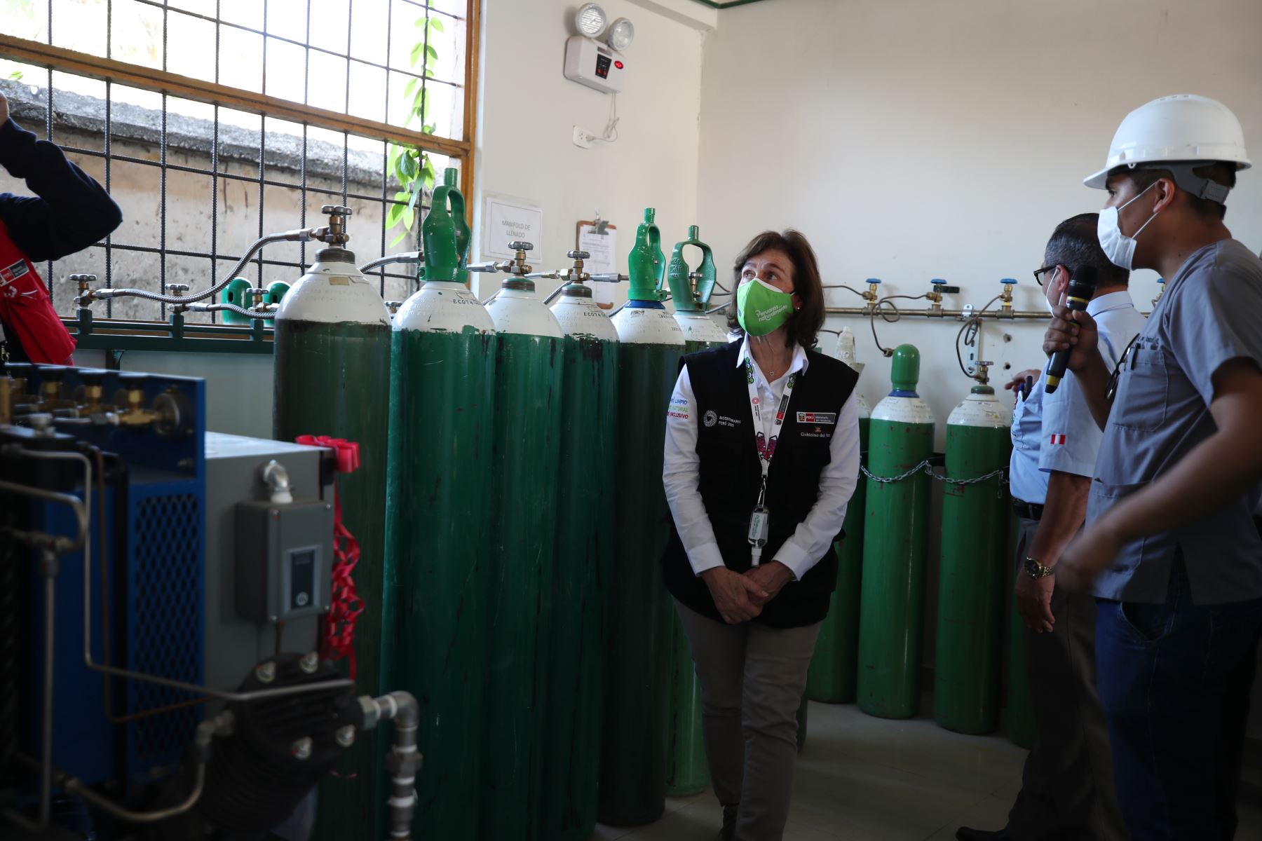 La viceministra de Desarrollo Estratégico de los Recursos Naturales inauguró una planta de oxígeno medicinal en el Hospital Santa Rosa. Foto: ANDINA/Difusión