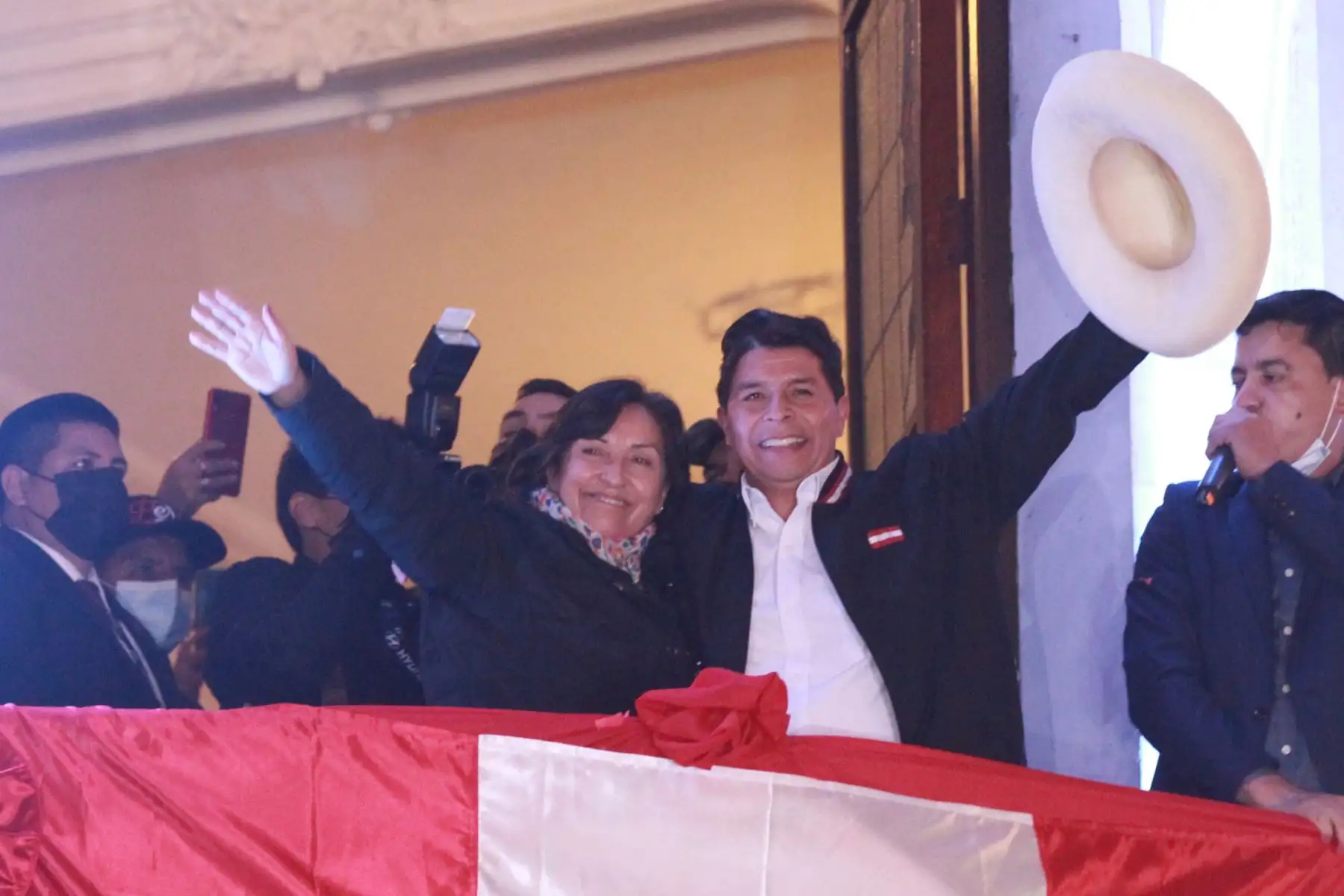 Presidente electo Pedro Castillo y vicepresidenta electa Dina Boluarte. ANDINA/Jhony Laurente