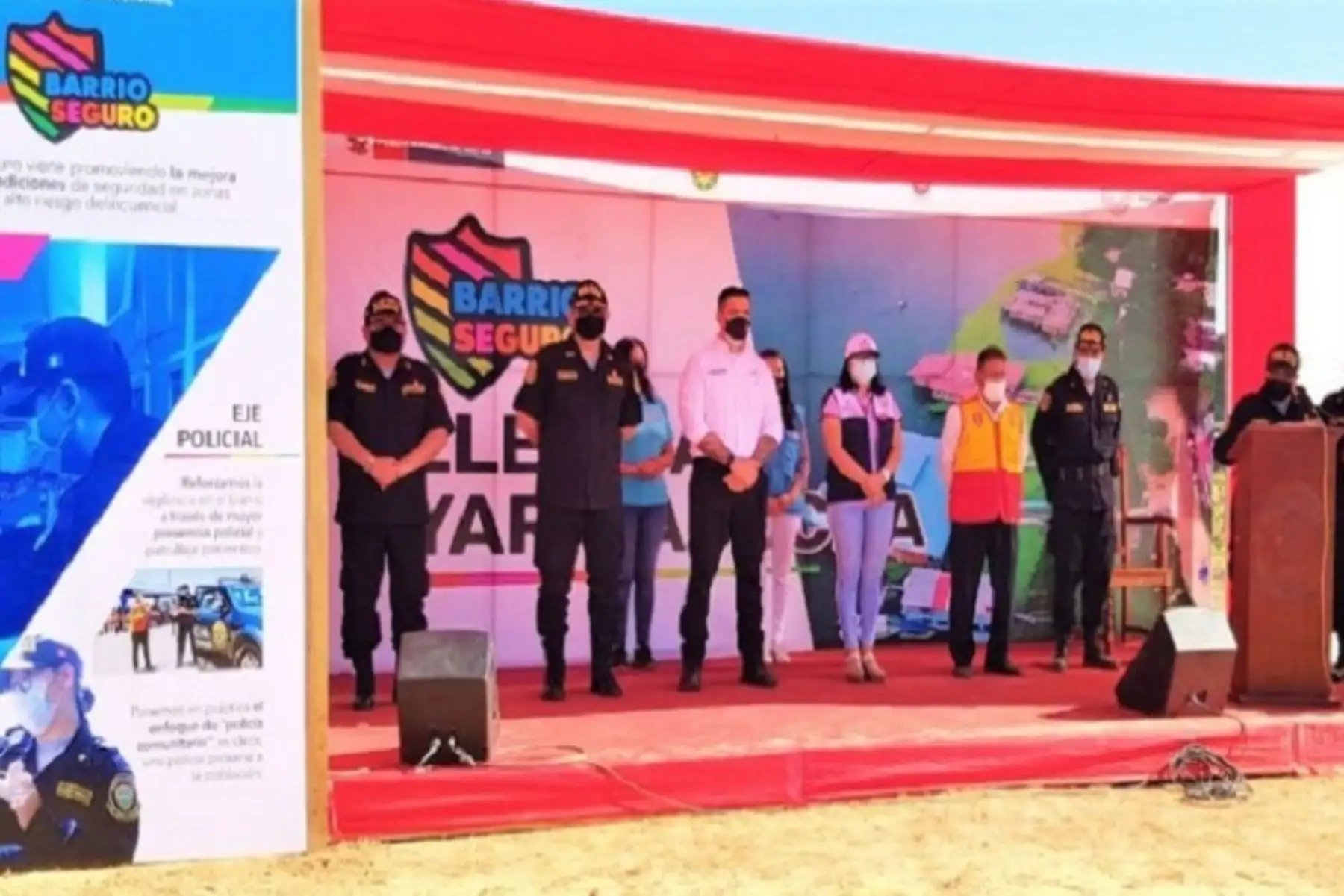La inauguración se realizó en el barrio La Perla, en el distrito de Yarinacocha, y estuvo a cargo del viceministro de Seguridad Pública del Ministerio del Interior (Mininter), Nicolás Zevallos.