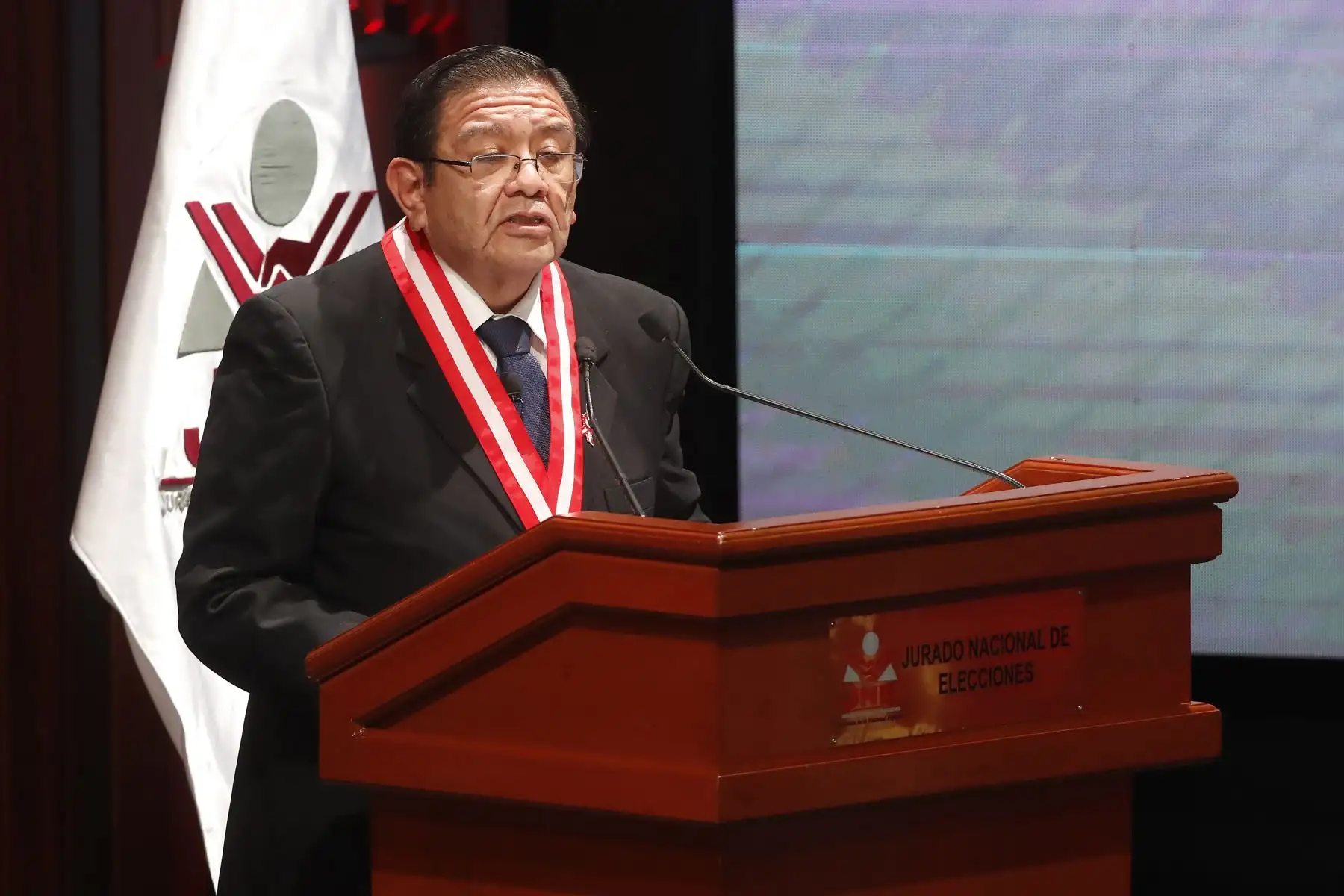 Ttular del JNE, Jorge Luis Salas. ANDINA/Juan Carlos Guzmán