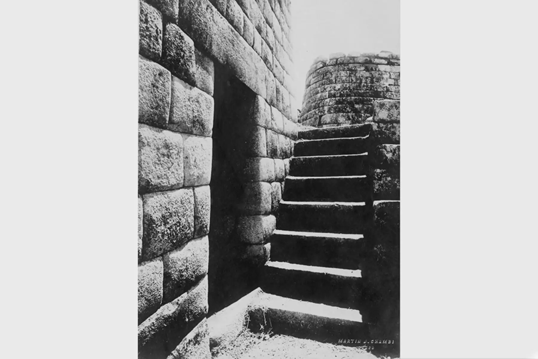 Fotografía de Martín Chambi de la ciudadela inca de Machu Picchu.