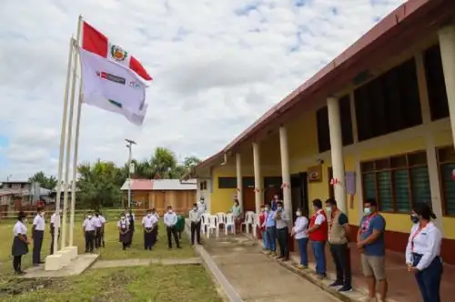En el distrito de Andoas, en la provincia loretana de Datem del Marañón, más de 400 familias de comunidades kichwas y achuar podrán acceder a servicios prioritarios del Estado en el Tambo Nuevo Andoas, plataforma de servicios que ha implementado e inaugurado el Programa Nacional PAIS, del Ministerio de Desarrollo e Inclusión Social, para contribuir a mejorar la calidad de vida de más de 1,500 pobladores cerca de la frontera con Ecuador. Foto: Midis/Programa Nacional PAIS