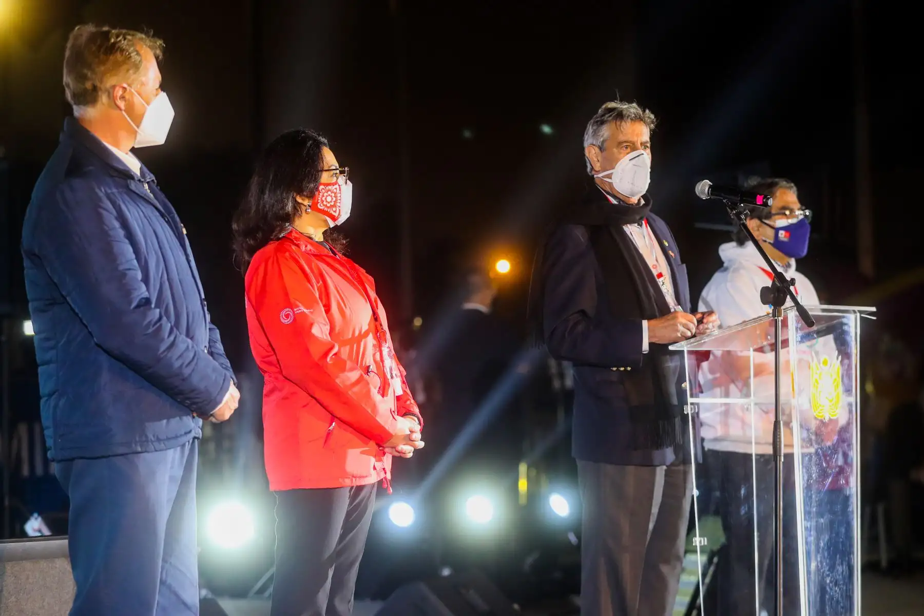 El presidente Francisco Sagasti, junto con la titular de la PCM, Violeta Bermúdez, el titular del Ministerio de Salud, Óscar Ugarte, la ministra de vivienda, Solangel Fernández y el alcalde de Lima, Jorge Muñoz  lideran la clausura del tercer Vacunatón en Lima Metropolitana y Callao. Foto: ANDINA/Presidencia Perú