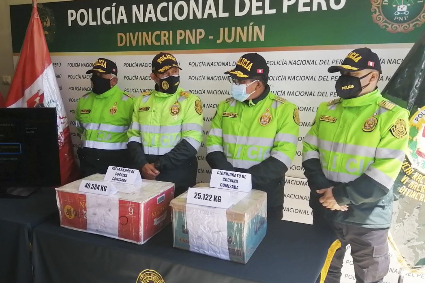 Agentes antidrogas incautaron pasta básica de cocaína y clorhidrato de cocaína en Huancayo. Foto: ANDINA/Cortesía de Pedro Tinoco