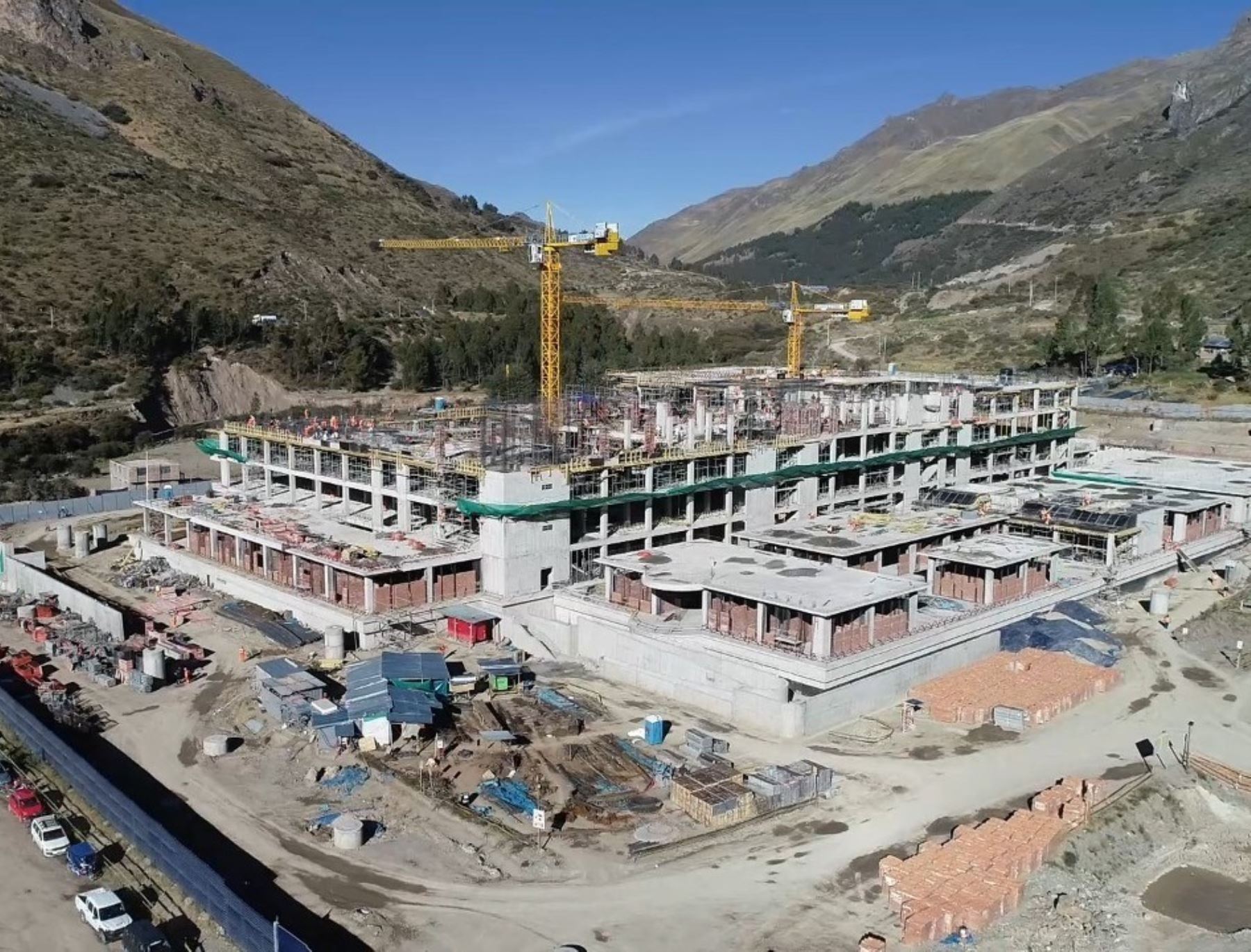El Programa Nacional de Inversiones en Salud del Minsa destacó los avances en la construcción del futuro hospital regional de Huancavelica, que beneficiará a cerca de 500,000 pobladores. Foto: ANDINA/difusión.