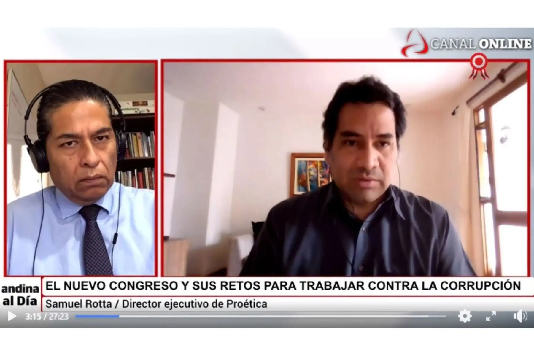 Samuel Rotta dirige Proética, entidad adscrita a Transparencia Internacional.