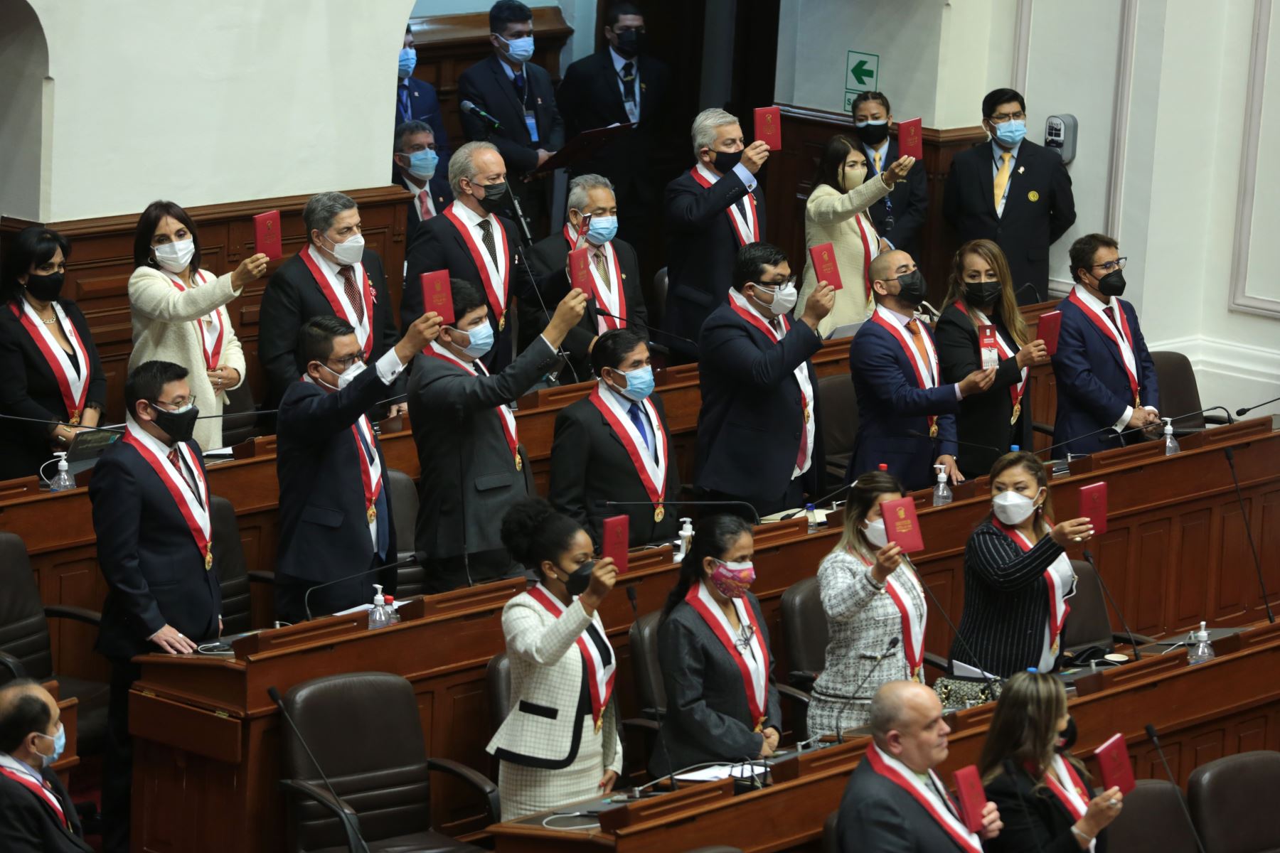Ceremonia de Toma del Mando Supremo del Presidente de la 
República Pedro Castillo Terrones. 
Foto: Congreso de la República