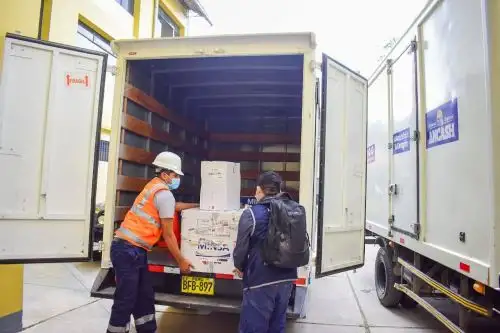 Áncash recibe un nuevo lote de 98,390 vacunas contra el covid-19 que servirá para reforzar inmunización contra esa enfermedad.