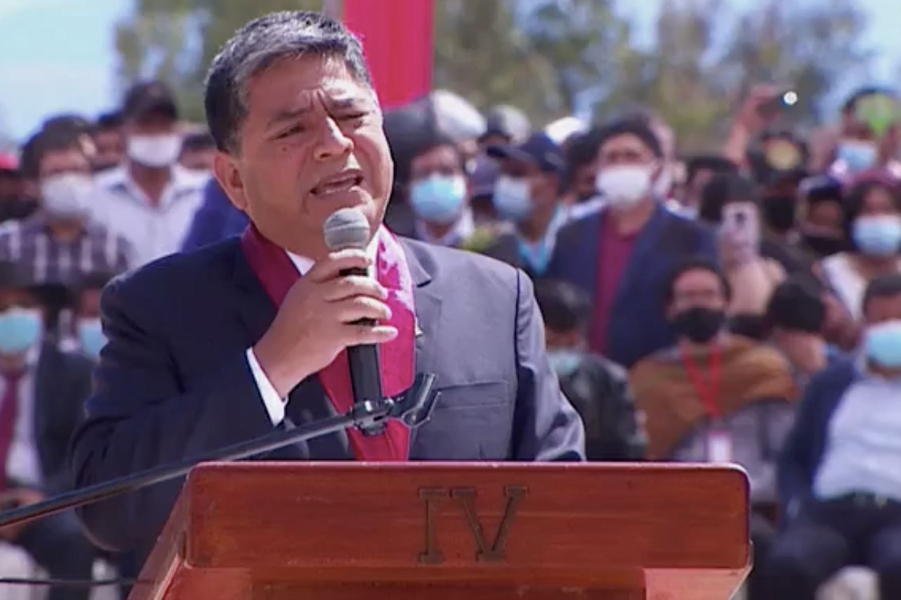 Presidente de la ANGR y gobernador regional de Ayacucho, Carlos Rúa. Captura TV