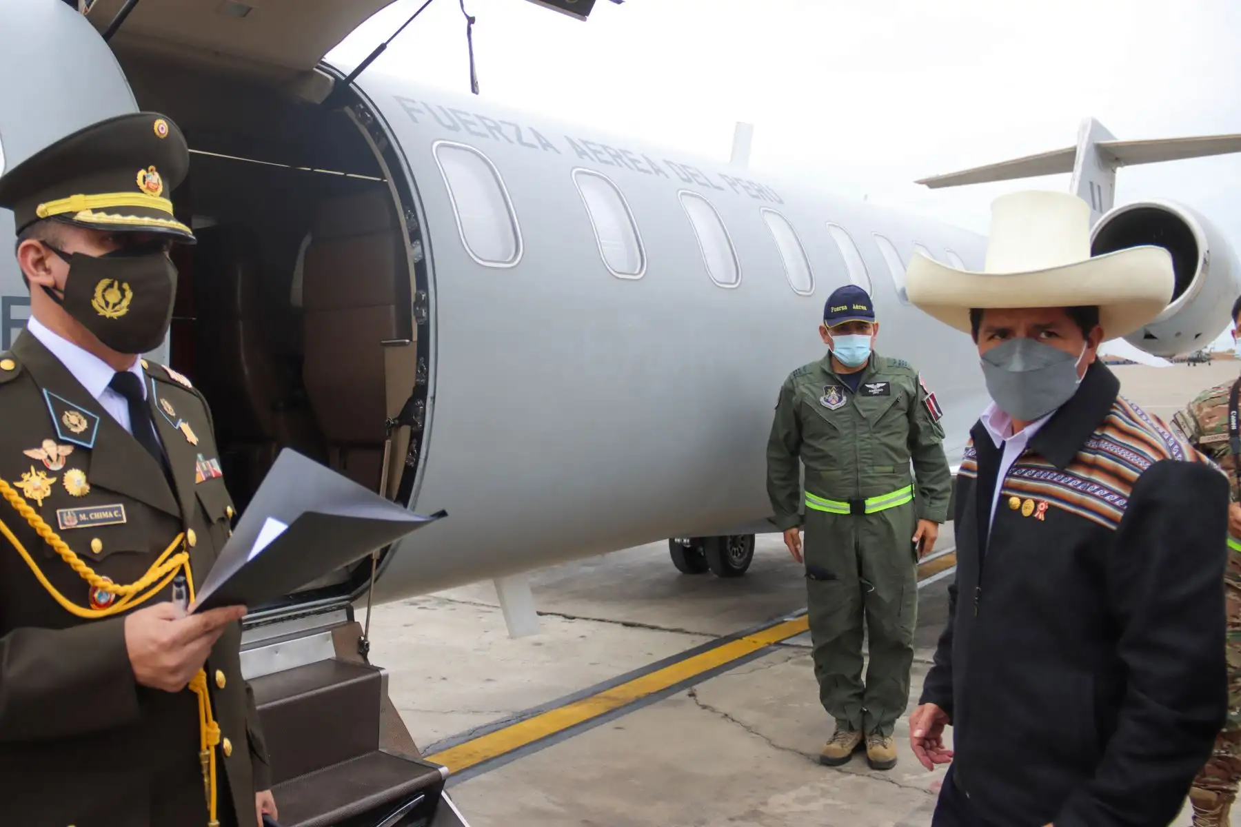 Presidente de la República, Pedro Castillo, viaja a Sullana para verificar daños por el sismo de 6.1 grados. Foto: ANDINA/ Prensa Presidencia