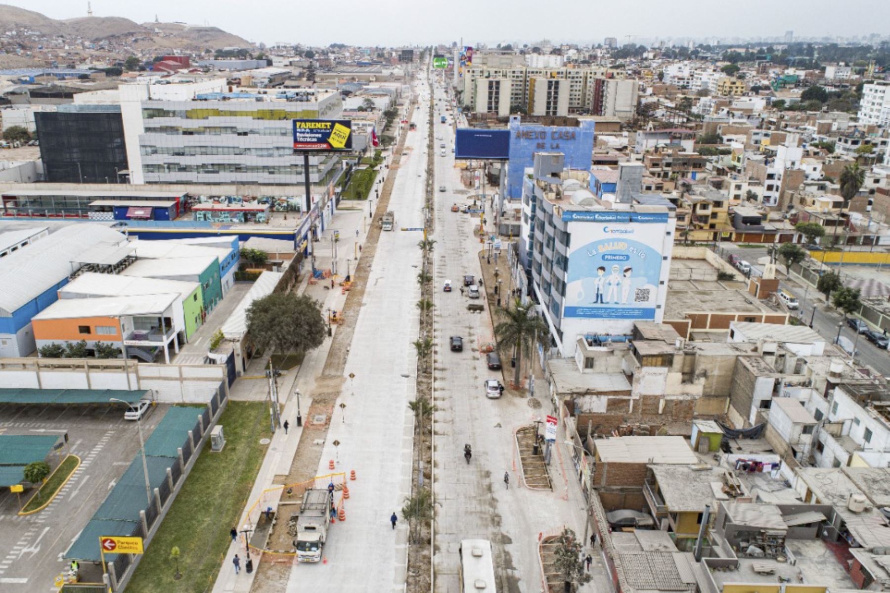 Las labores se realizan bajo el sistema fast track, que permite la ejecución de la obra de manera simultánea a la elaboración del expediente técnico, de tal forma que la construcción se desarrolla de modo ágil y continuo. Foto: ANDINA/Municipalidad Metropolitana de Lima.