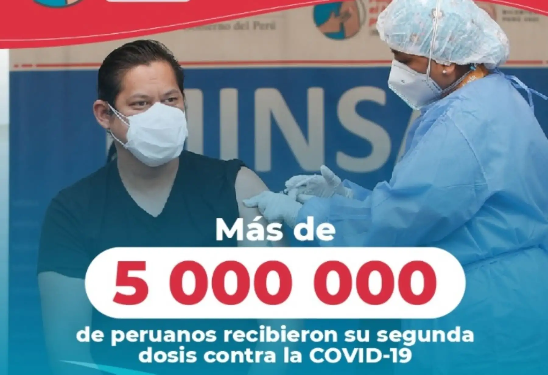 Hoy continúa inmunización para personas de 47 años a más que deban recibir su segunda dosis. Foto: Minsa.