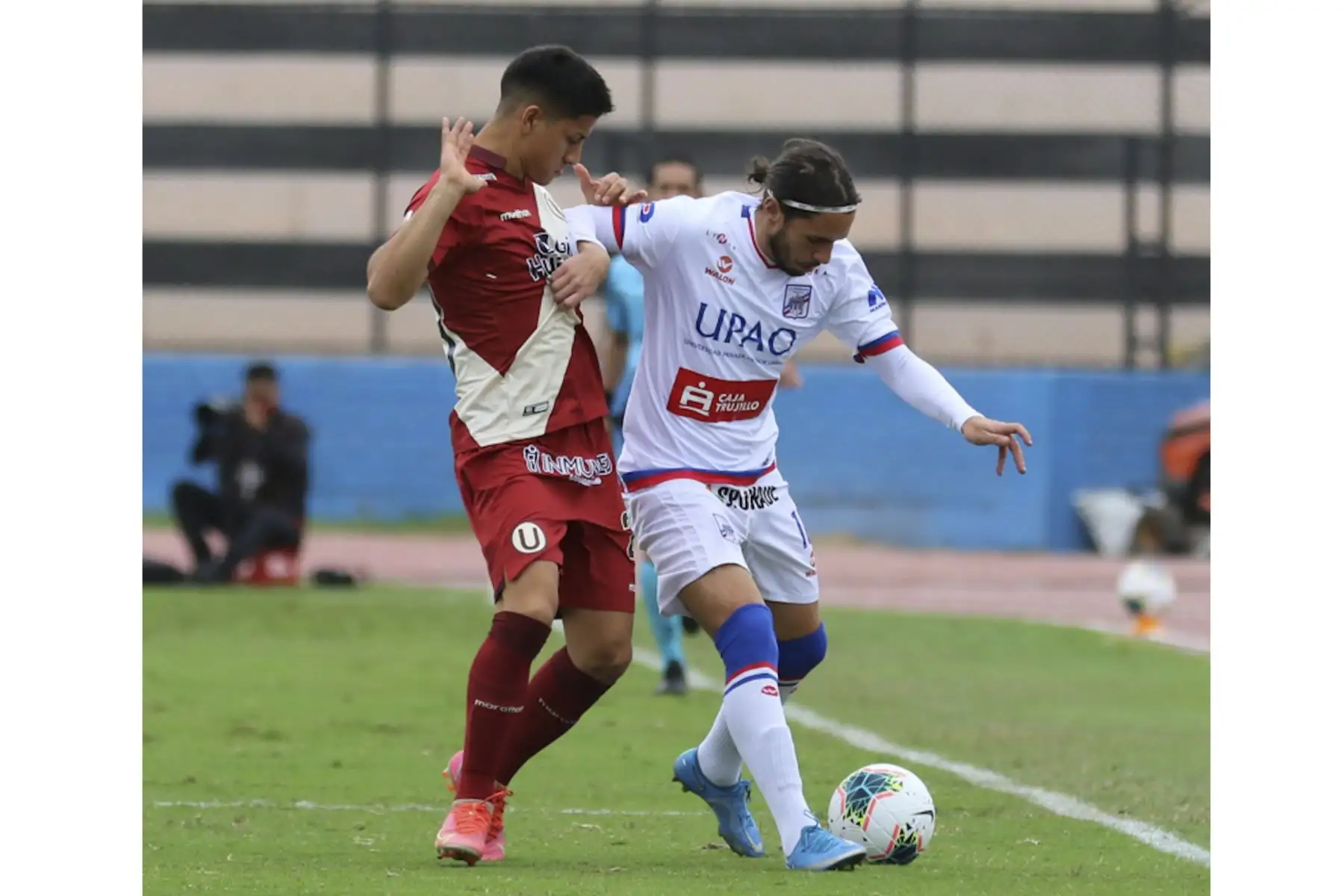 Universitario choca ante Carlos Manucci en partido por la tercera fecha de la Liga 1, en el Estadio Miguel Grau. Foto: Liga 1